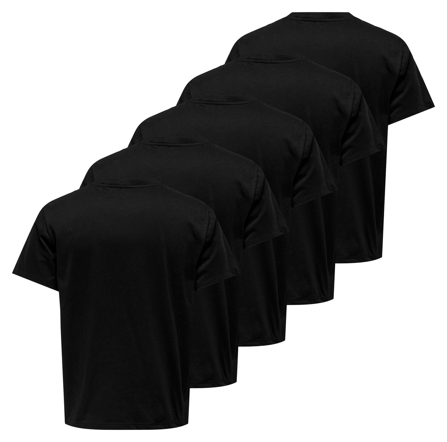 ONLY & SONS Rundhalsshirt »ONSJEFF REG SS TEE 5-PACK OTL« Packung, 5 tlg.