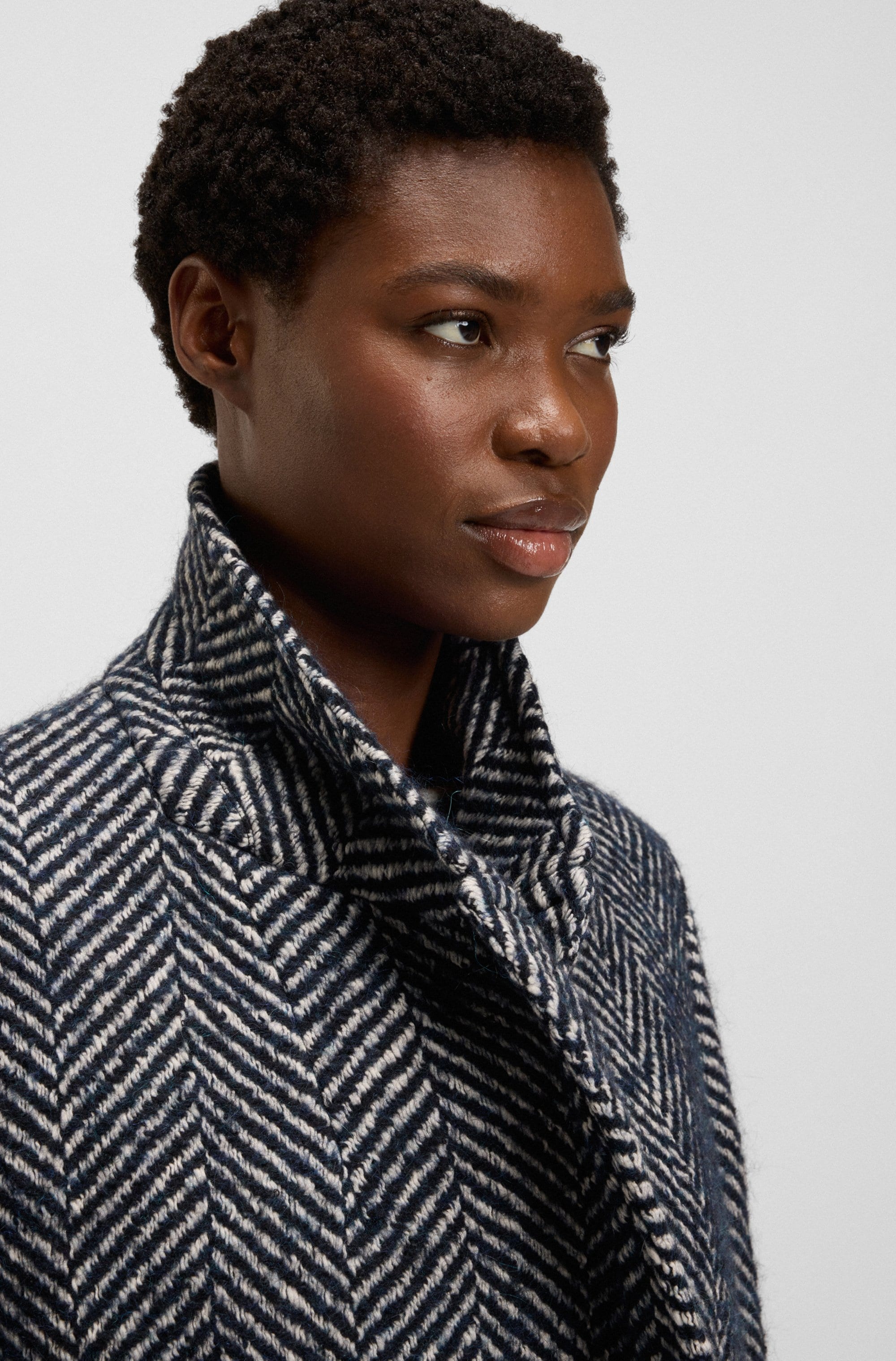 BOSS ORANGE Langmantel »Covalli Premium Damenmode« mit zweireihiger Knopfleiste, Regular Fit