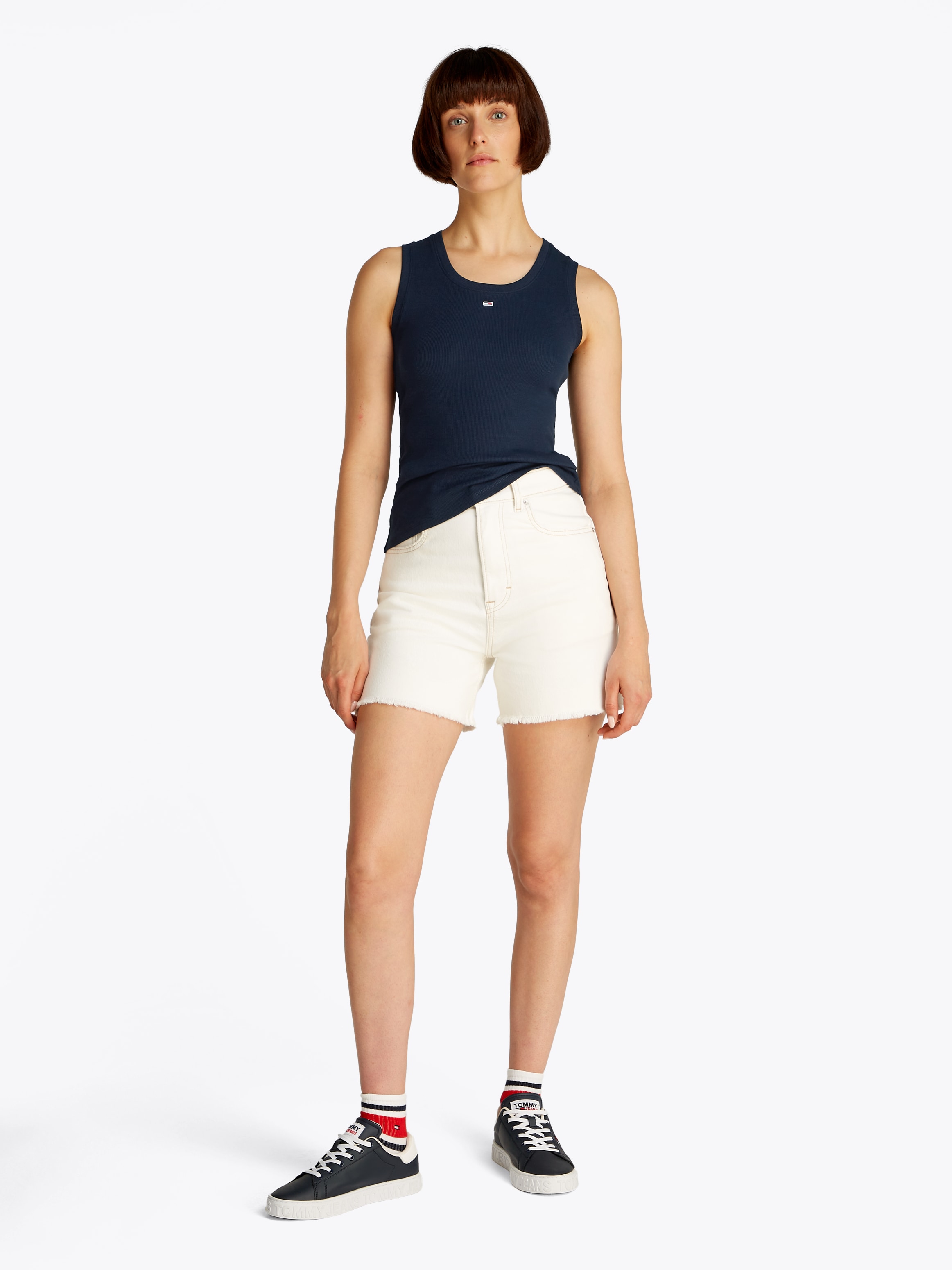Tommy Jeans Curve Tanktop »TJW ESSENTIAL RIB TANK EXT«, in Grossen Grössen, Rippware