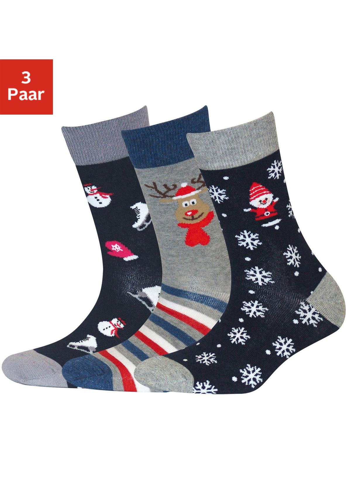 Image of H.I.S Socken Packung, 3 Paar tlg. mit Weihnachts-Design