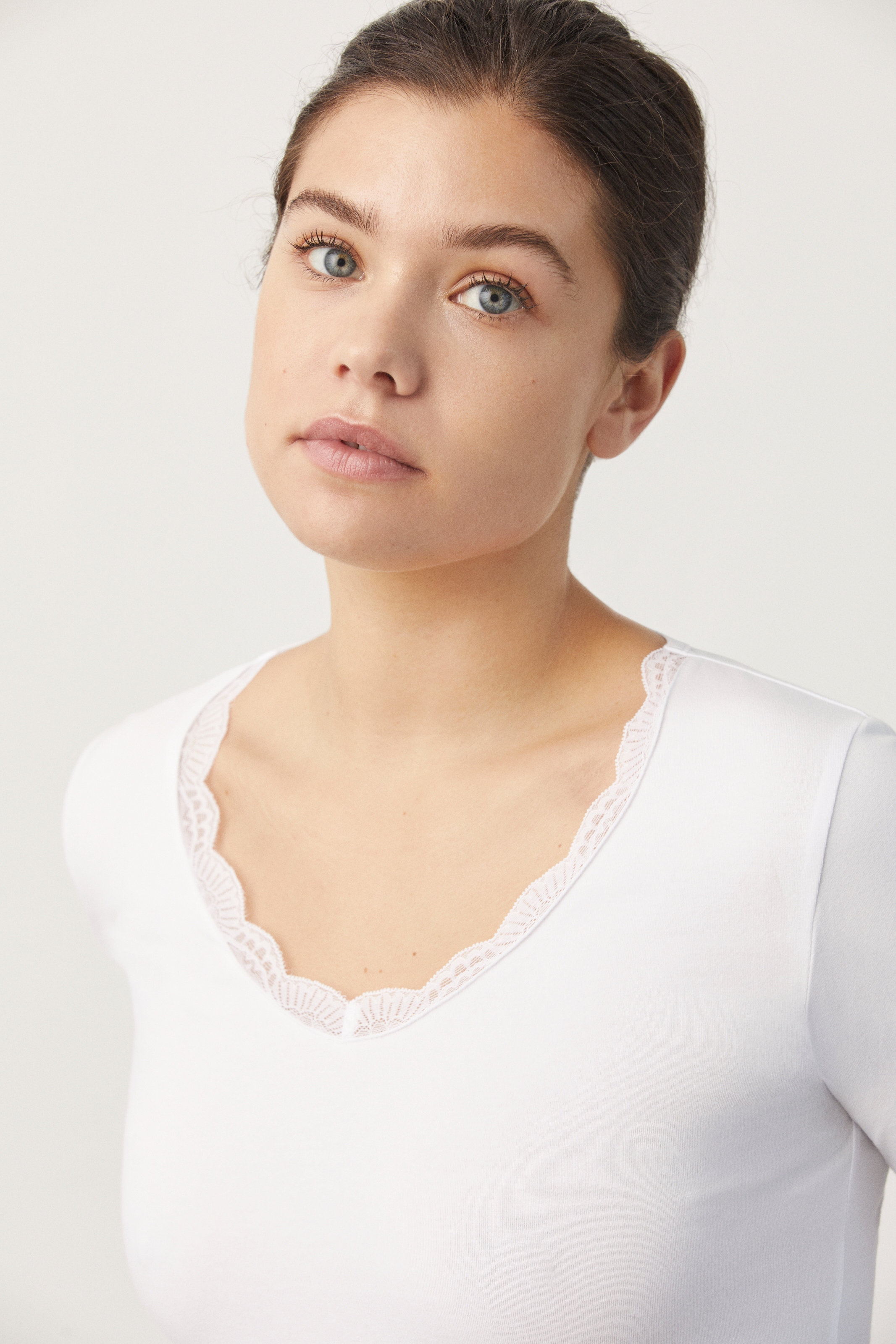 YSABEL MORA Langarmshirt »BASIC COLLECTION COTTON WITH LACE«, (2er Pack), das perfekte Basic-Longsleeve für jeden Tag