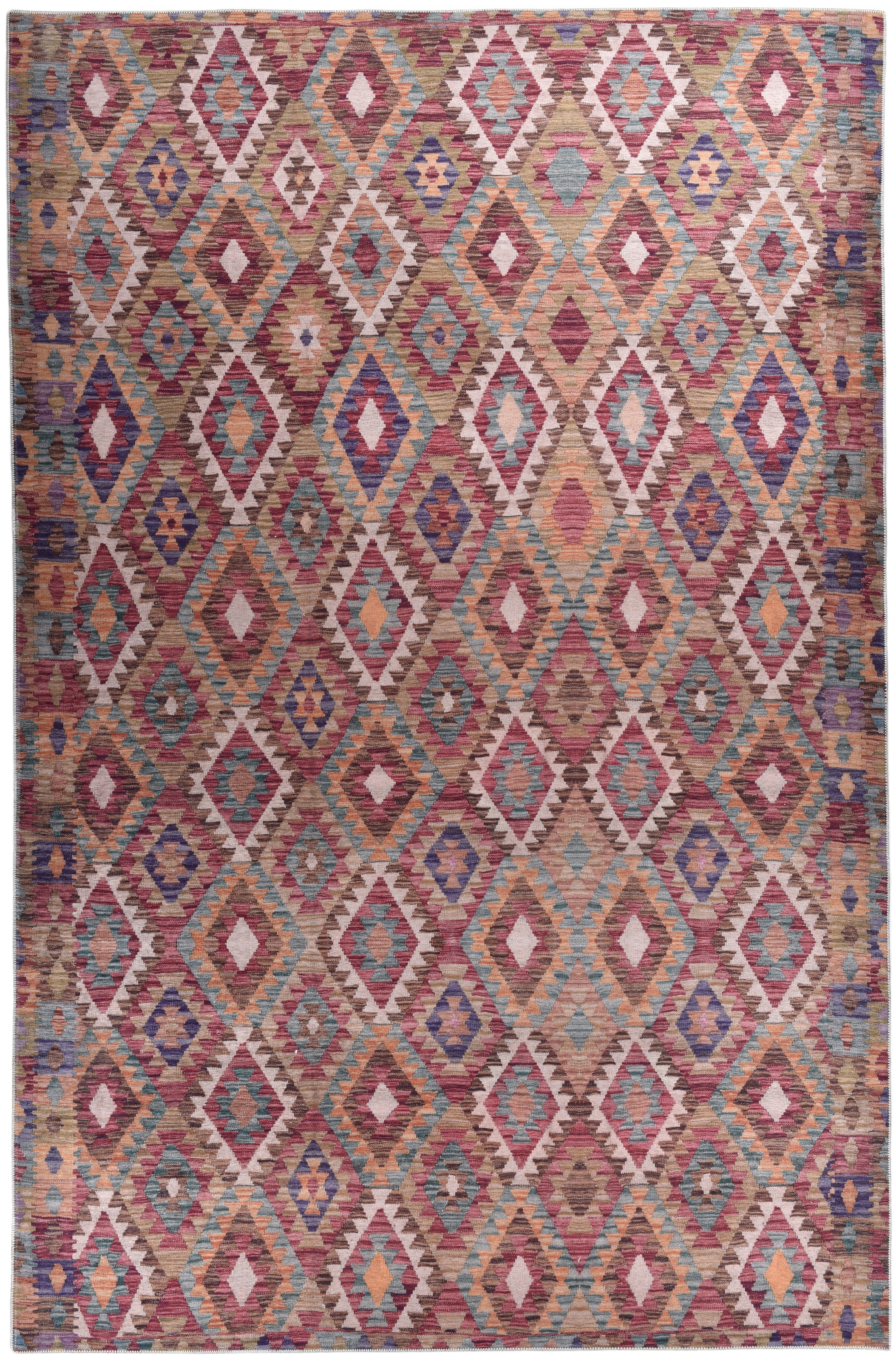 Image of Gino Falcone Teppich "Cecilia 27593" rechteckig 3 mm Höhe Flachgewebe, bedruckt, Rauten Design, auch als Läufer