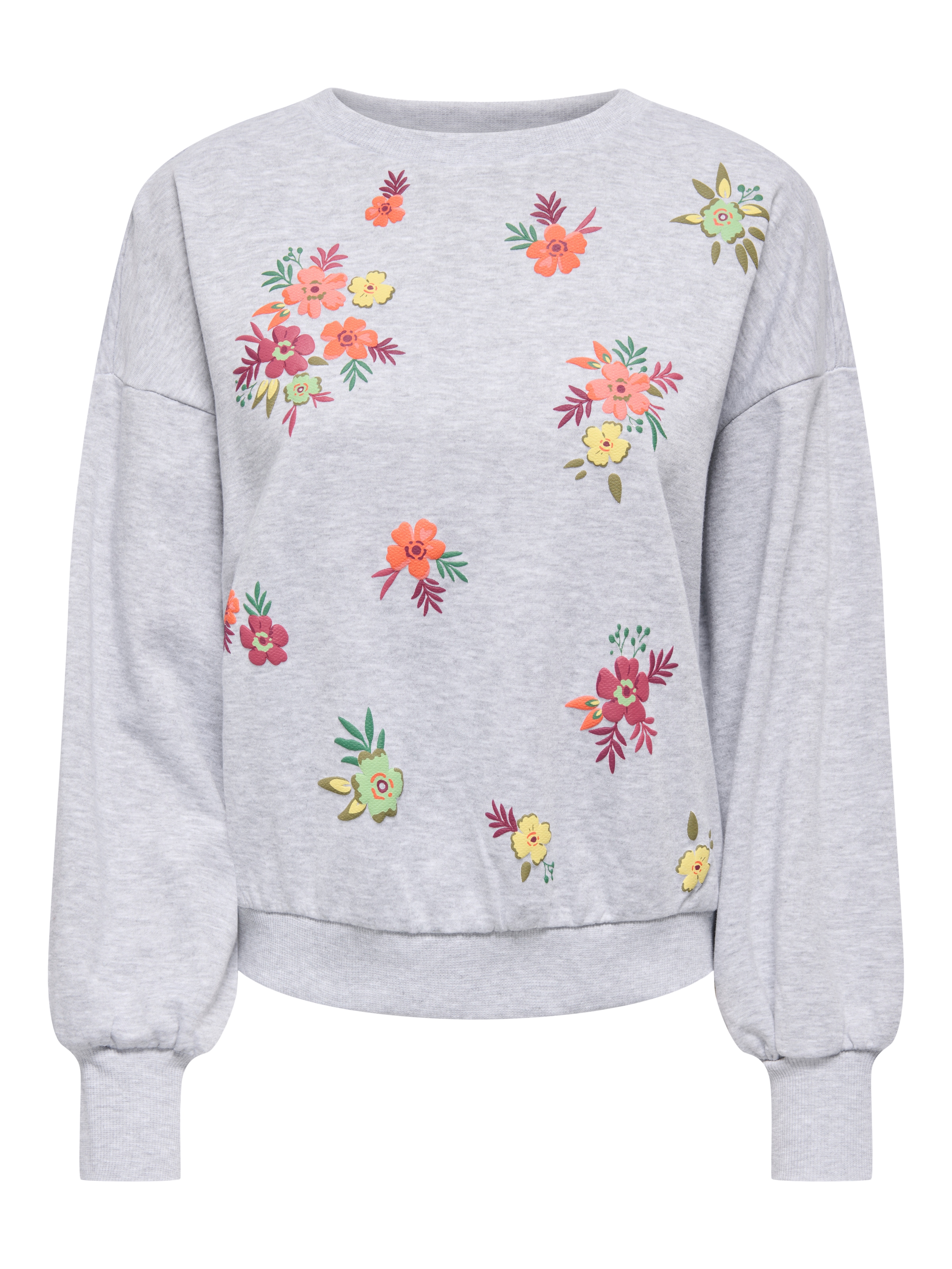 ONLY Sweat-shirt »ONLBROOKE L/S O-NECK FLOWER SWT«, Baumwollmischung, regular fit
