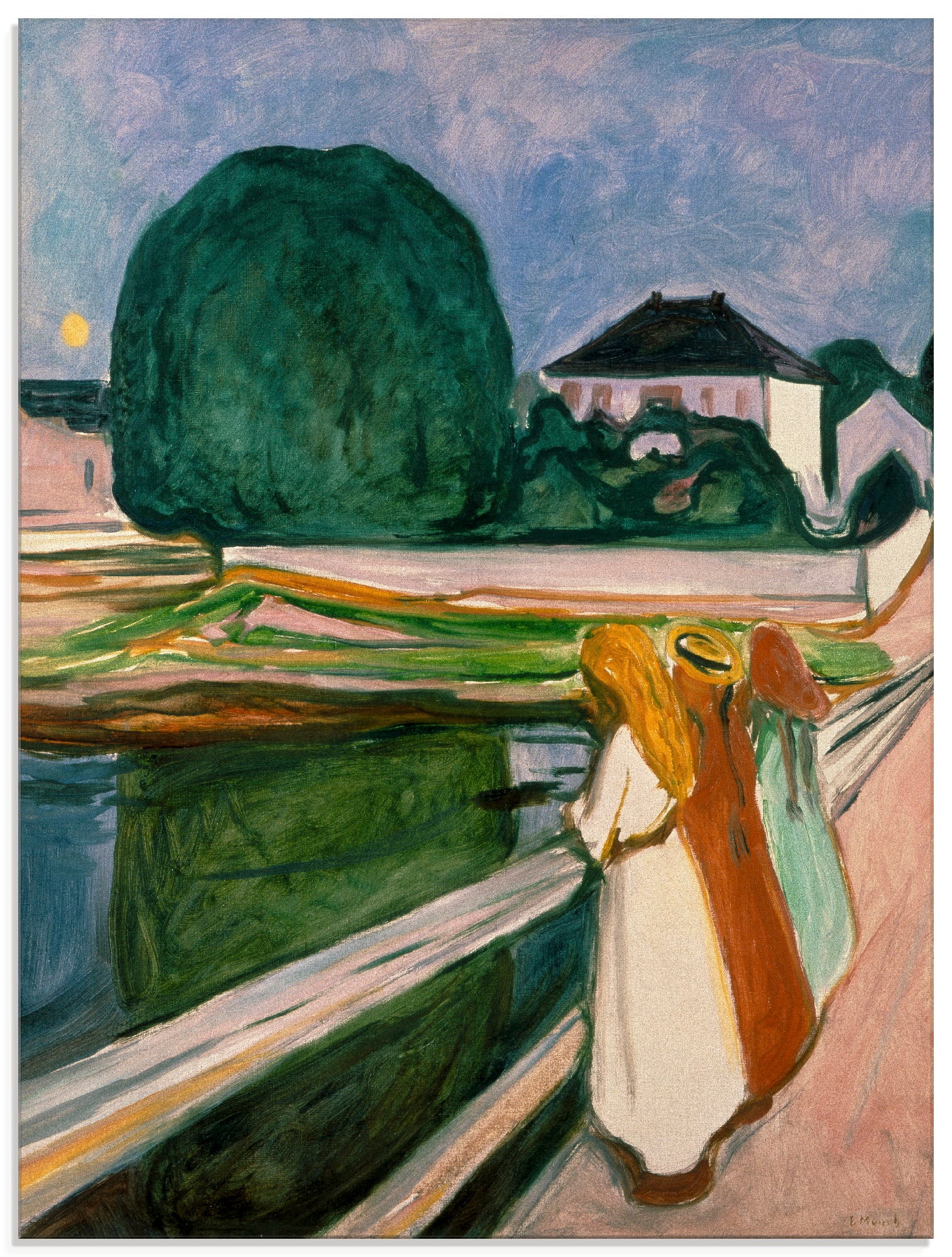 Image of Artland Glasbild »Weisse Nacht (Asgaardstrand). 1903.«, Mann, (1 St.) bei Ackermann Versand Schweiz
