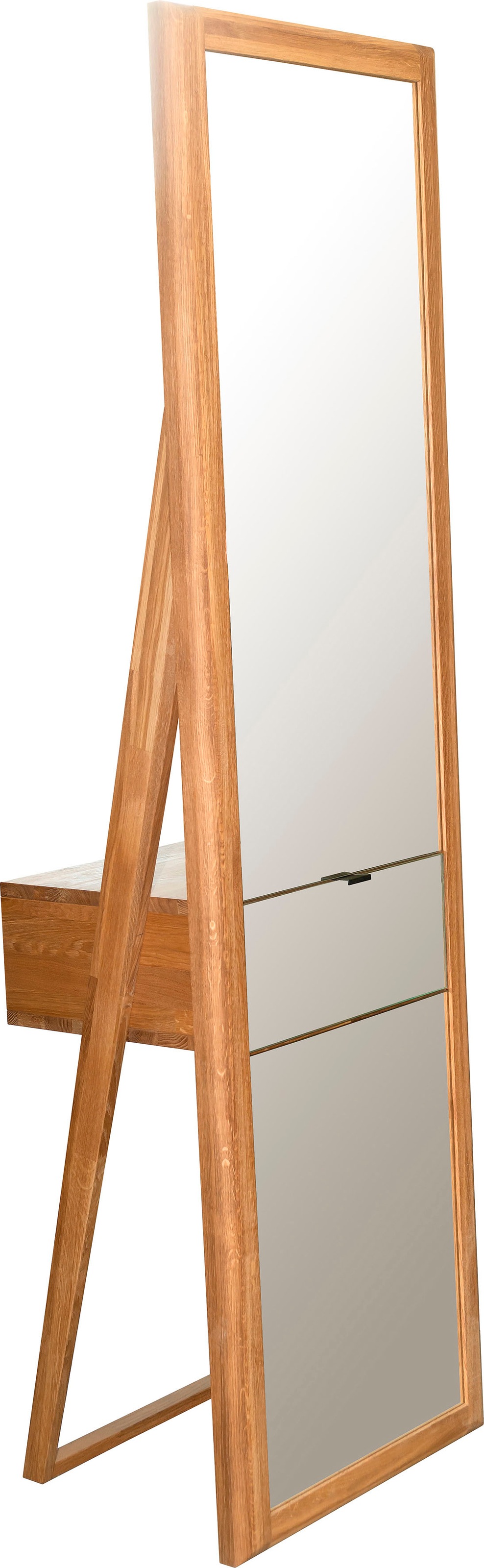 Image of andas Ganzkörperspiegel »Scandi«, aus massivem Eichenholz, mit einer Schublade, Breite 56 cm bei Ackermann Versand Schweiz