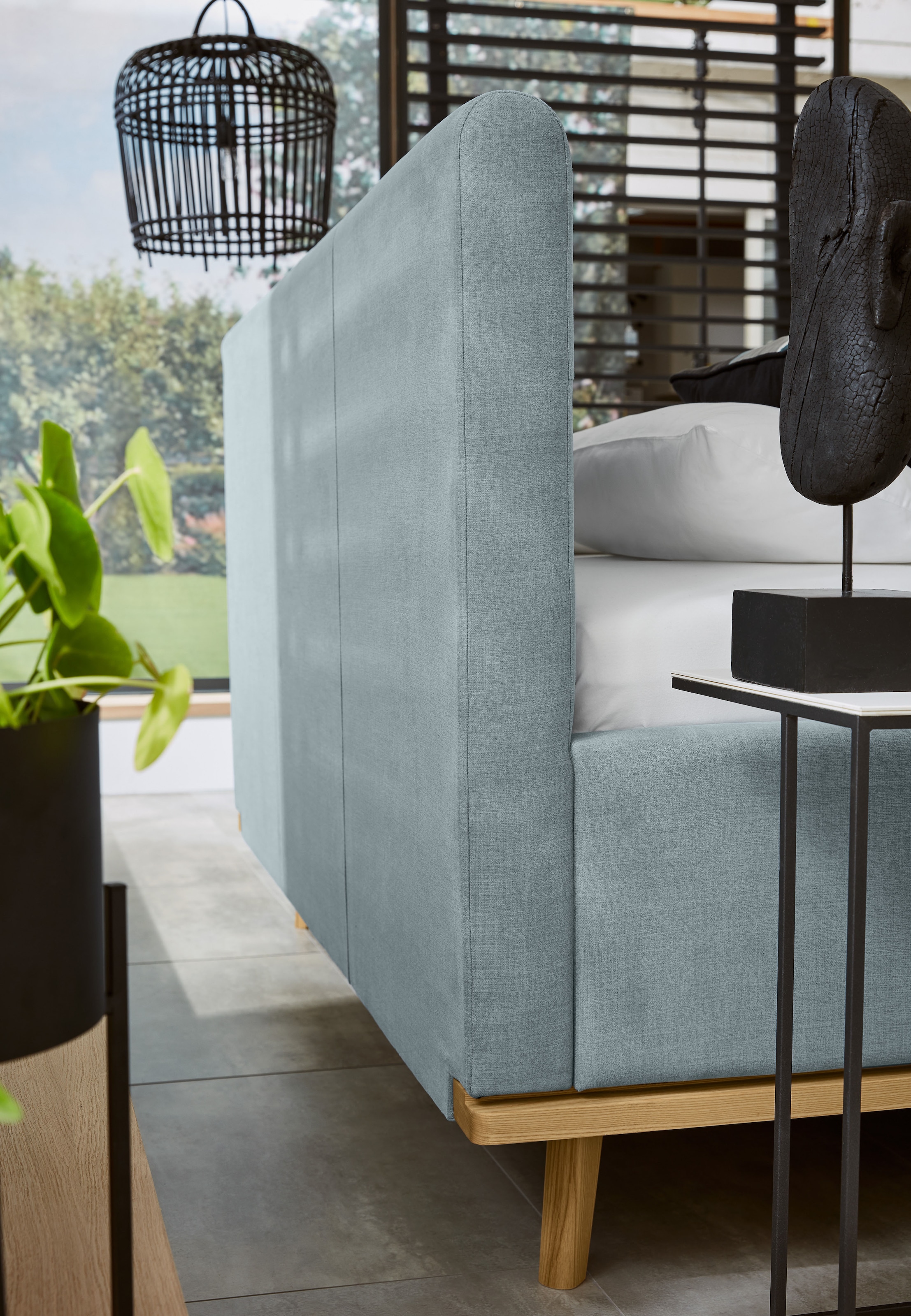 Musterring Polsterbett »Delphi erhältlich in der Breite 160cm und 180cm« Eicherahmen massiv, Kopfteil mit Steppung