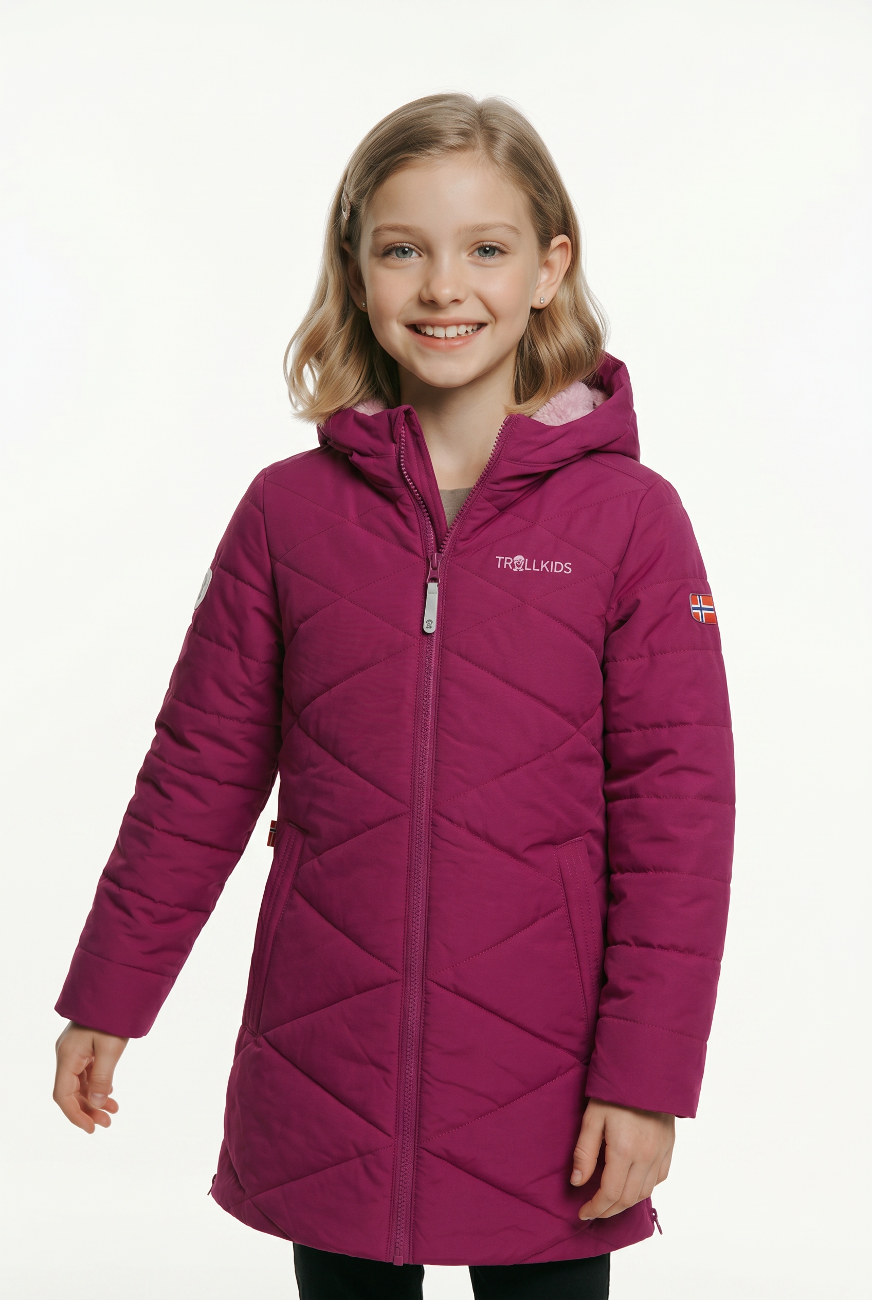 Image of TROLLKIDS Funktionsmantel "GIRLS BERGEN COAT" Funktionsmantel, mit Kapuze, winddicht und wasserabweisend, sportlich