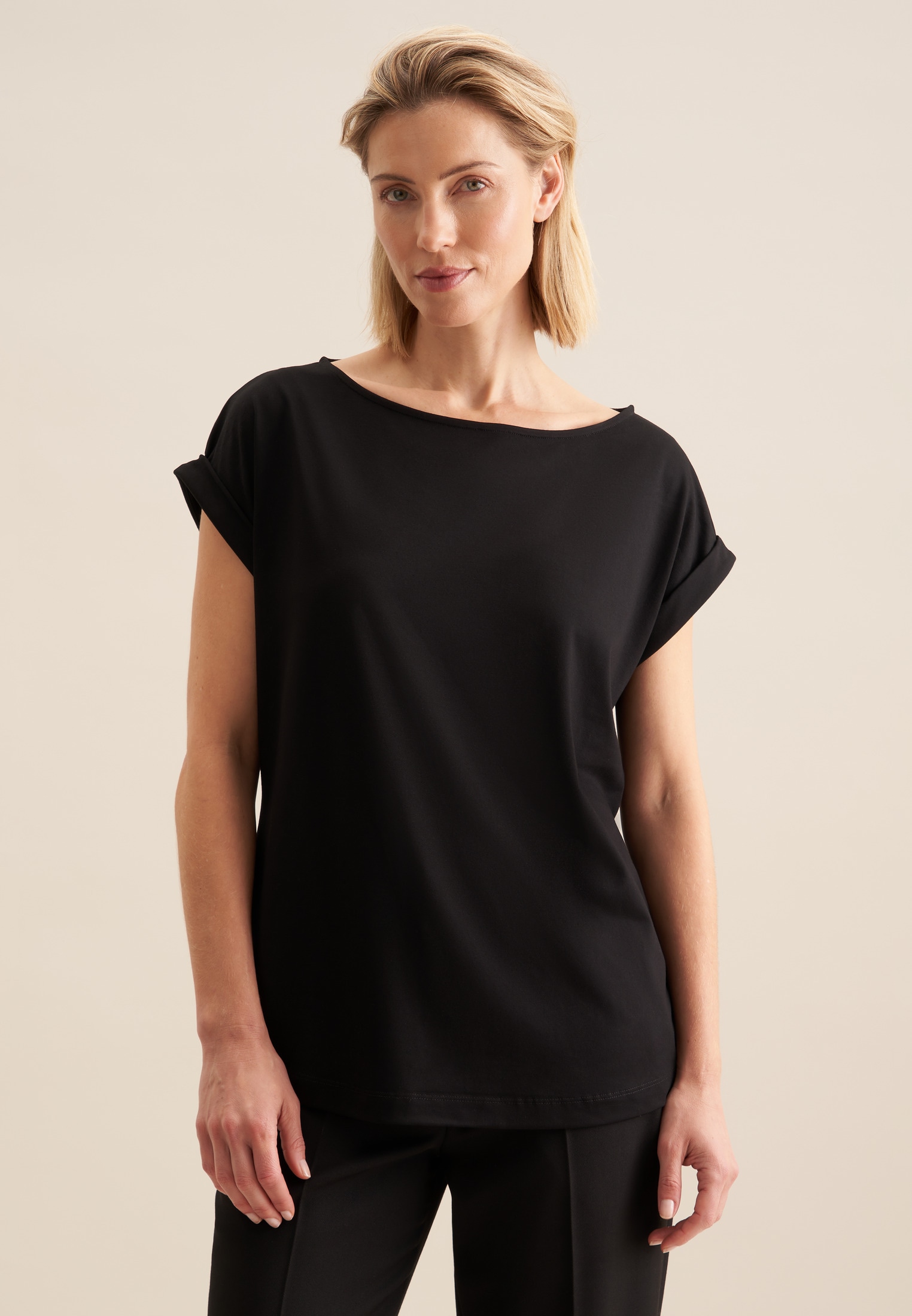 Image of seidensticker Klassische Bluse "Schwarze Rose" Ohne Arm Rundhals Uni
