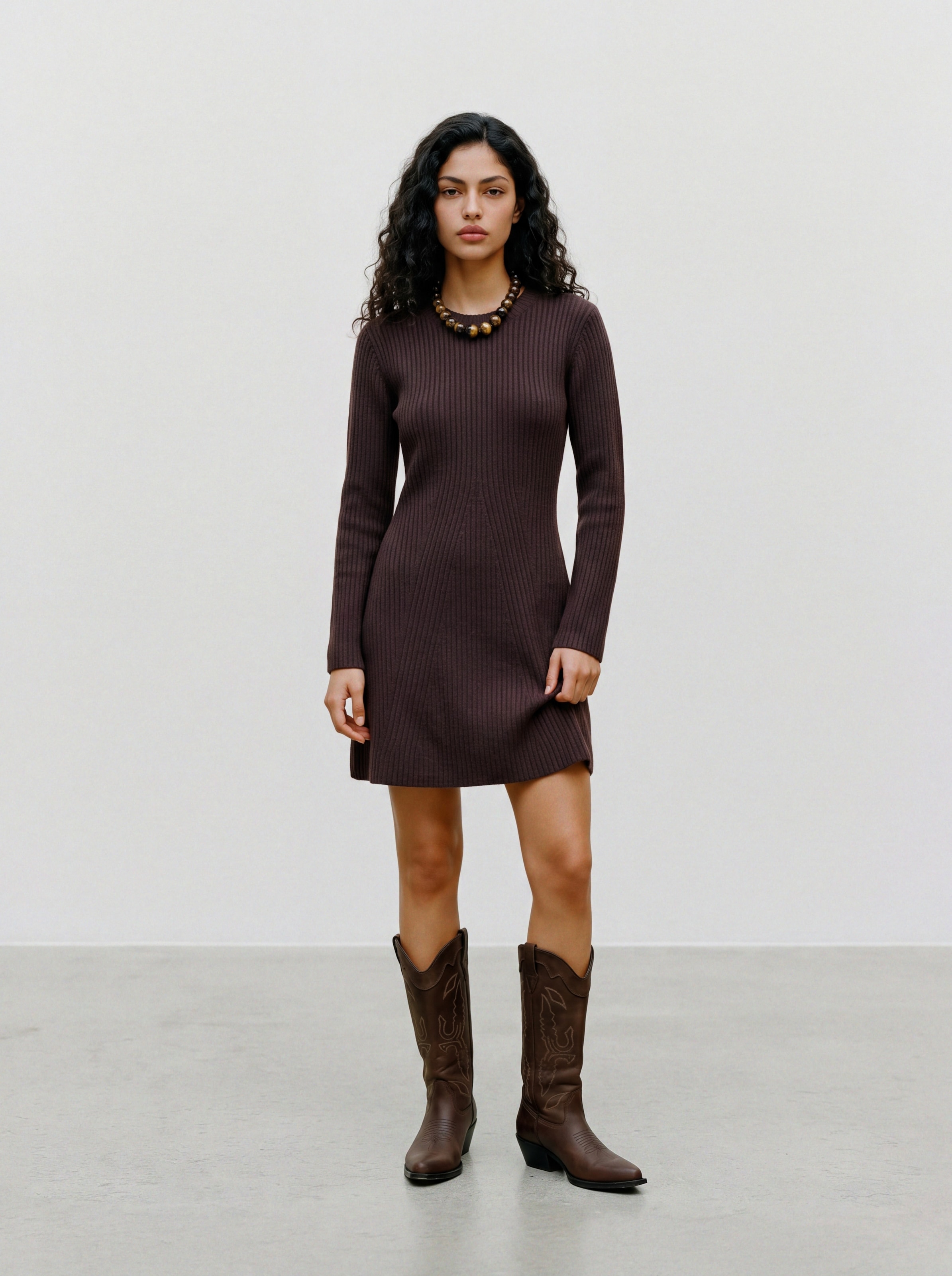 Vero Moda Minikleid »VMJOSANNA LS SHORT DRESS NOOS« Materialmix, regular fit