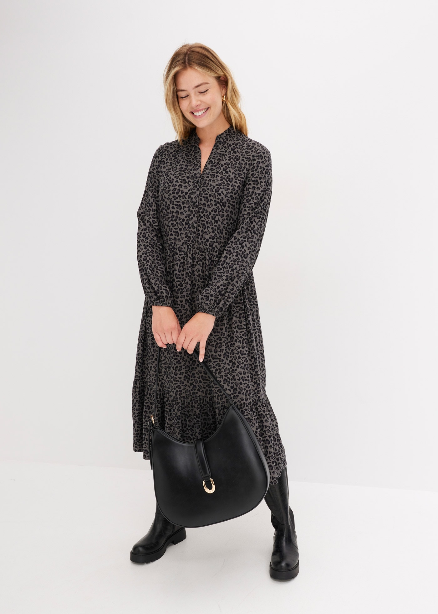 bonprix Midikleid »Midikleid aus Viskose« Midikleid aus Viskose