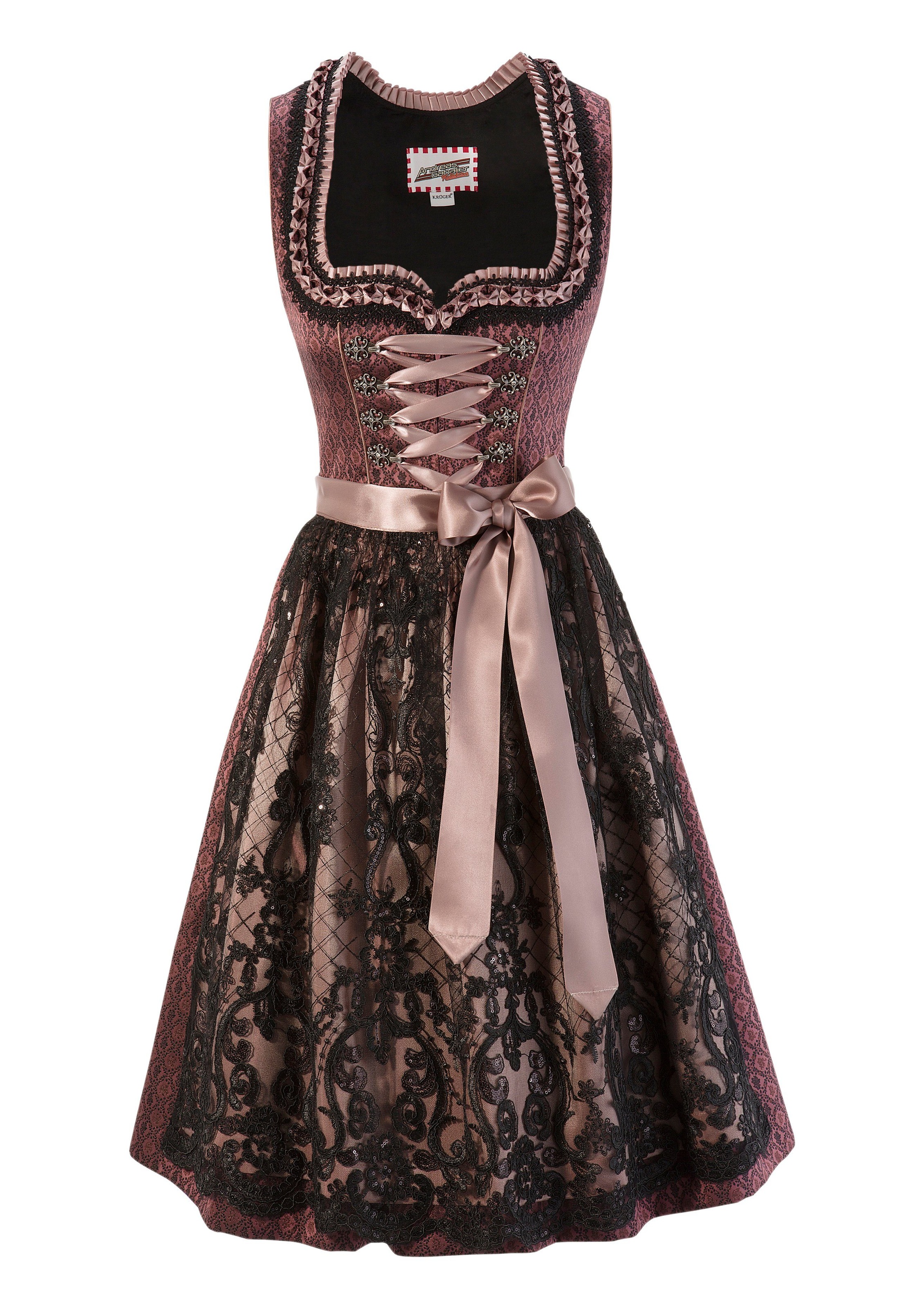 Dirndl midi mit Doppelschürze