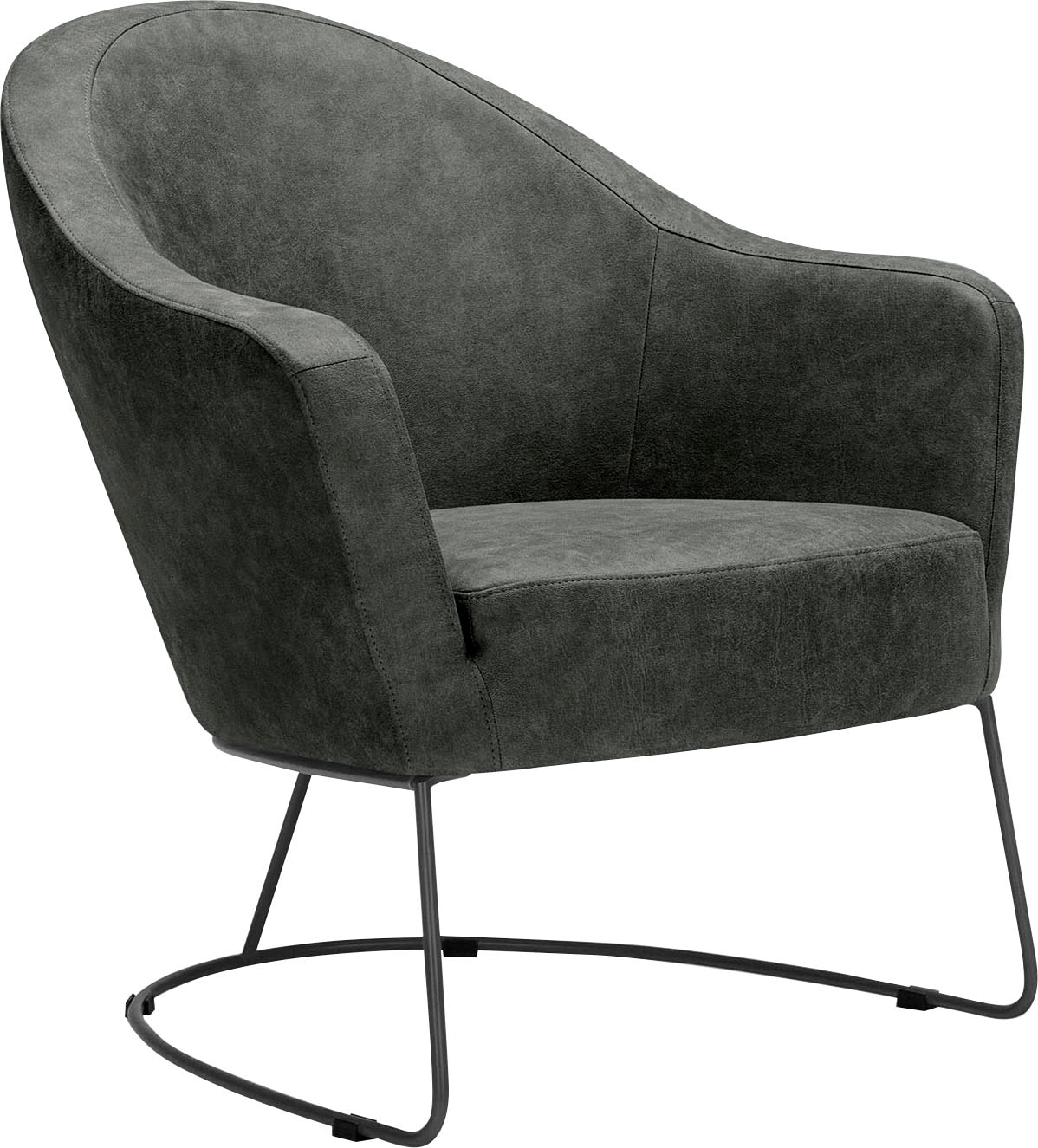 LOVI Sitzgefühl Metallrahmen in Formschaum luftiges kaufen günstig für »Grape«, Loungesessel grau, Sitzfläche