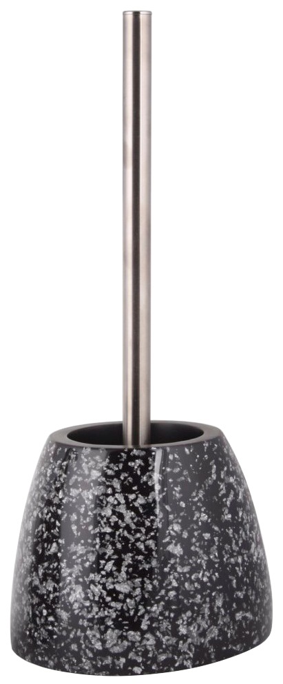 Sanilo Badaccessoire-Set »Glitzer Schwarz«, (Kombi-Set, 2 tlg.), bestehend aus Seifenspender und WC-Bürste, glänzend