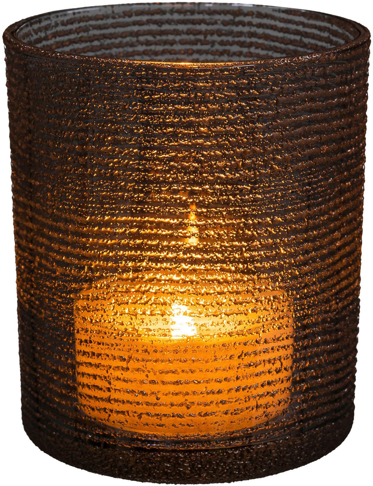 LeGer Home 3 edler »Kerzenhalter Teelichthalter Ayva«, Lena Gercke St.), mit kaufen Oberflächenstruktur jetzt aus Glas, (Set, by