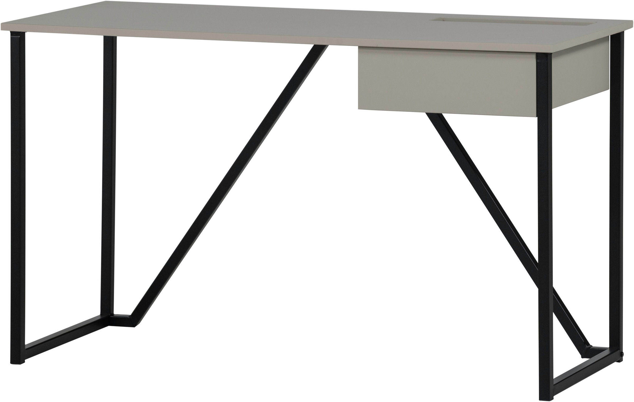 Tchibo - Woood Schreibtisch »New Julius« - 126x53x75cm - schwarz -