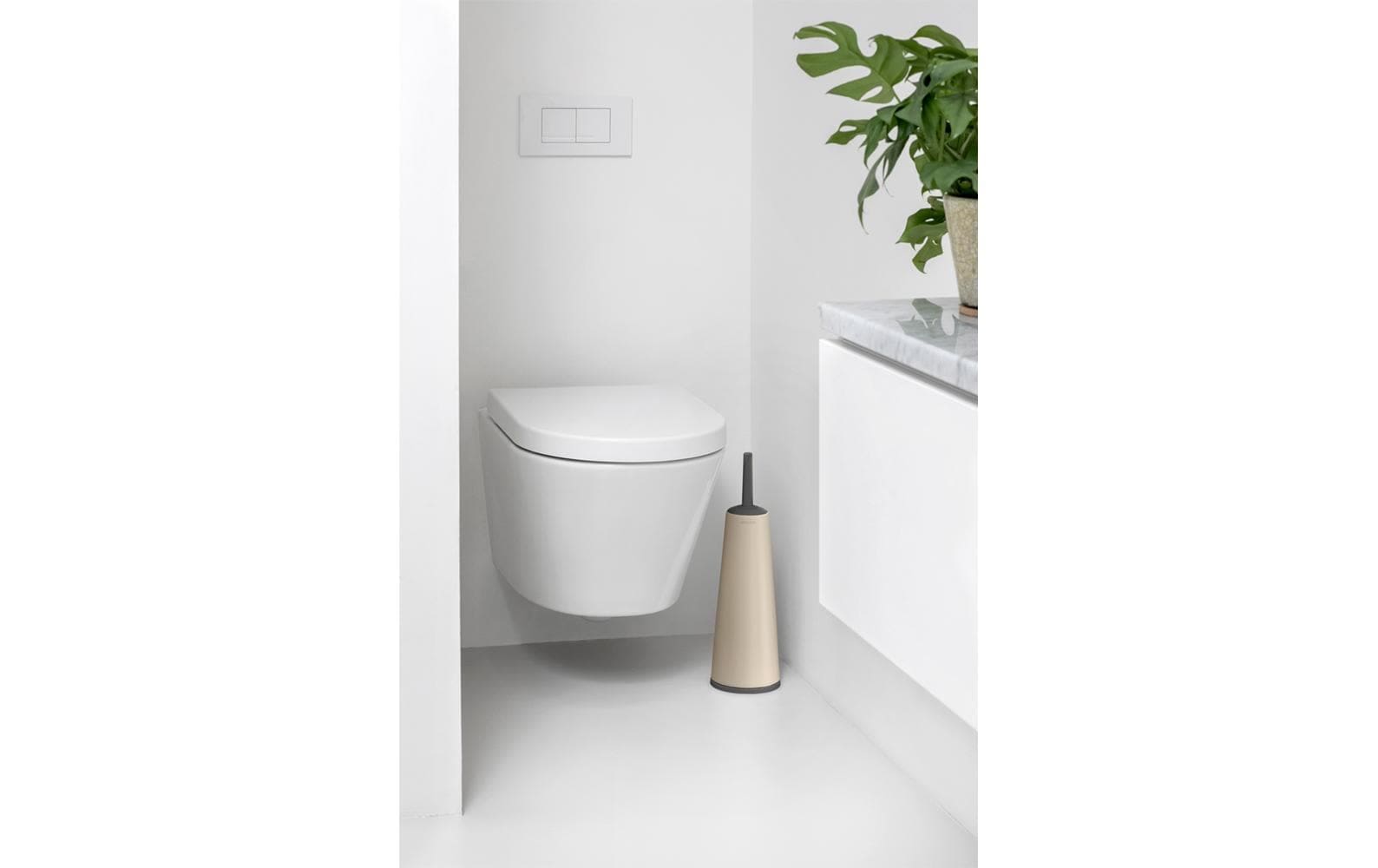 Brabantia WC-Garnitur »ReNew Beige«, aus Edelstahl-Kunststoff