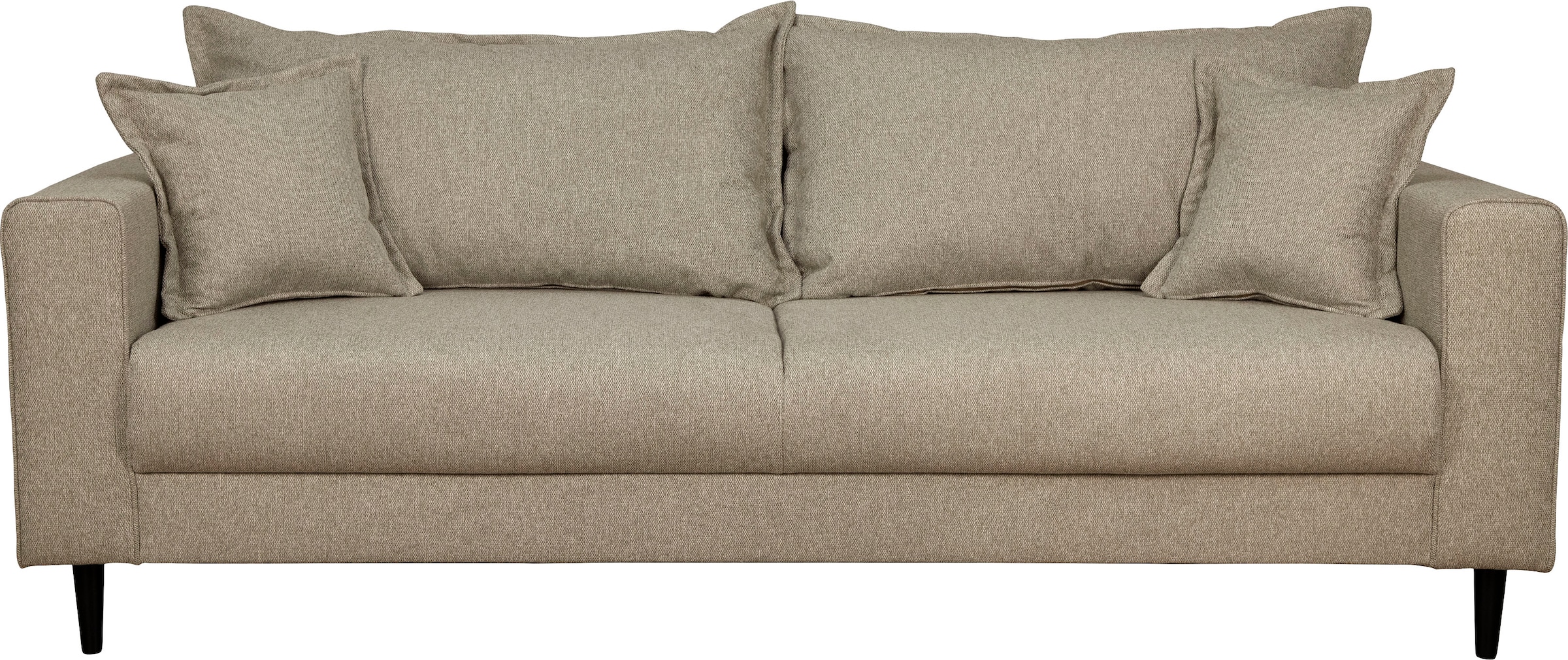 Home affaire 3-Sitzer »VEYRAS, hoher Sitzkomfort, Masse B/T/H: 212/84/76 cm«, mit Wellenunterfederung, incl. Rückenkissen und Zierkissen