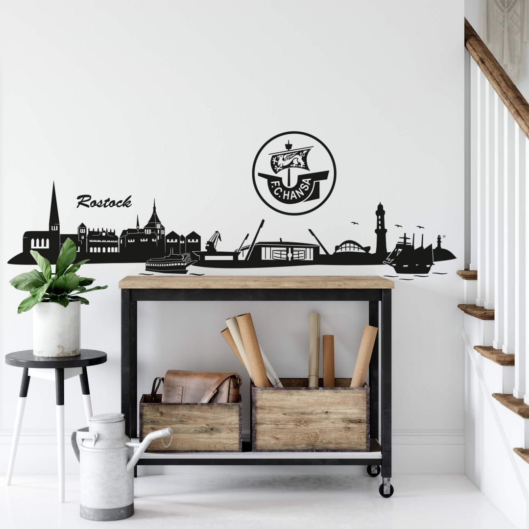 + Wall-Art Wandtattoo kaufen Skyline jetzt (1 Logo«, »Hansa Rostock St.)