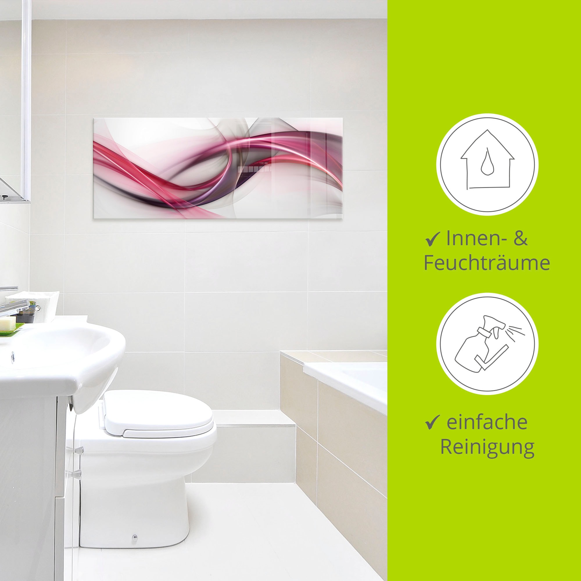 Artland Glasbild »Ideen« Muster 1 Stk. tlg. in verschiedenen Grössen