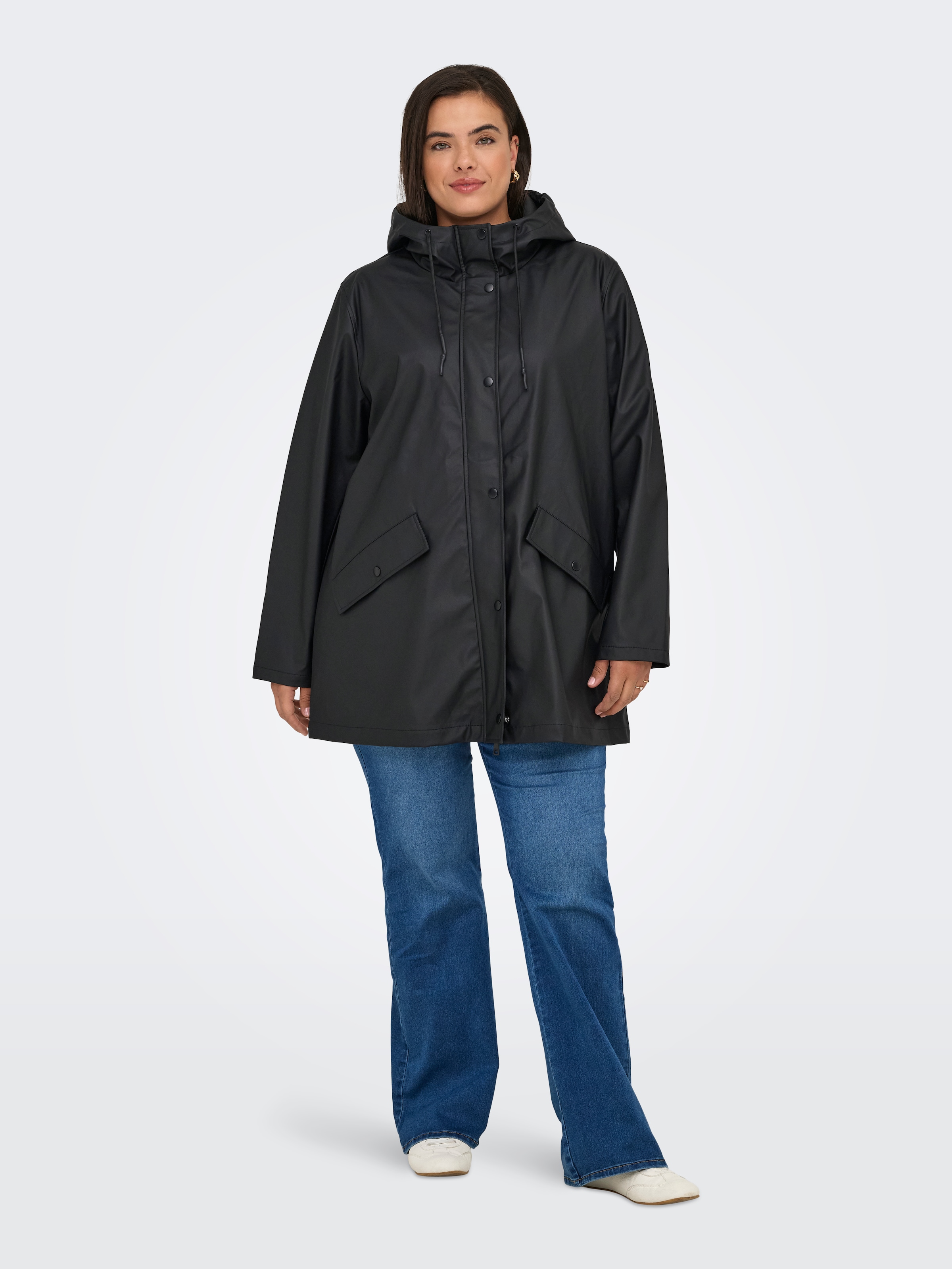 ONLY CARMAKOMA Manteau de pluie »CARELISA LIFE RAINCOAT ZIP OTW NOOS« wasserabweisende Beschichtung