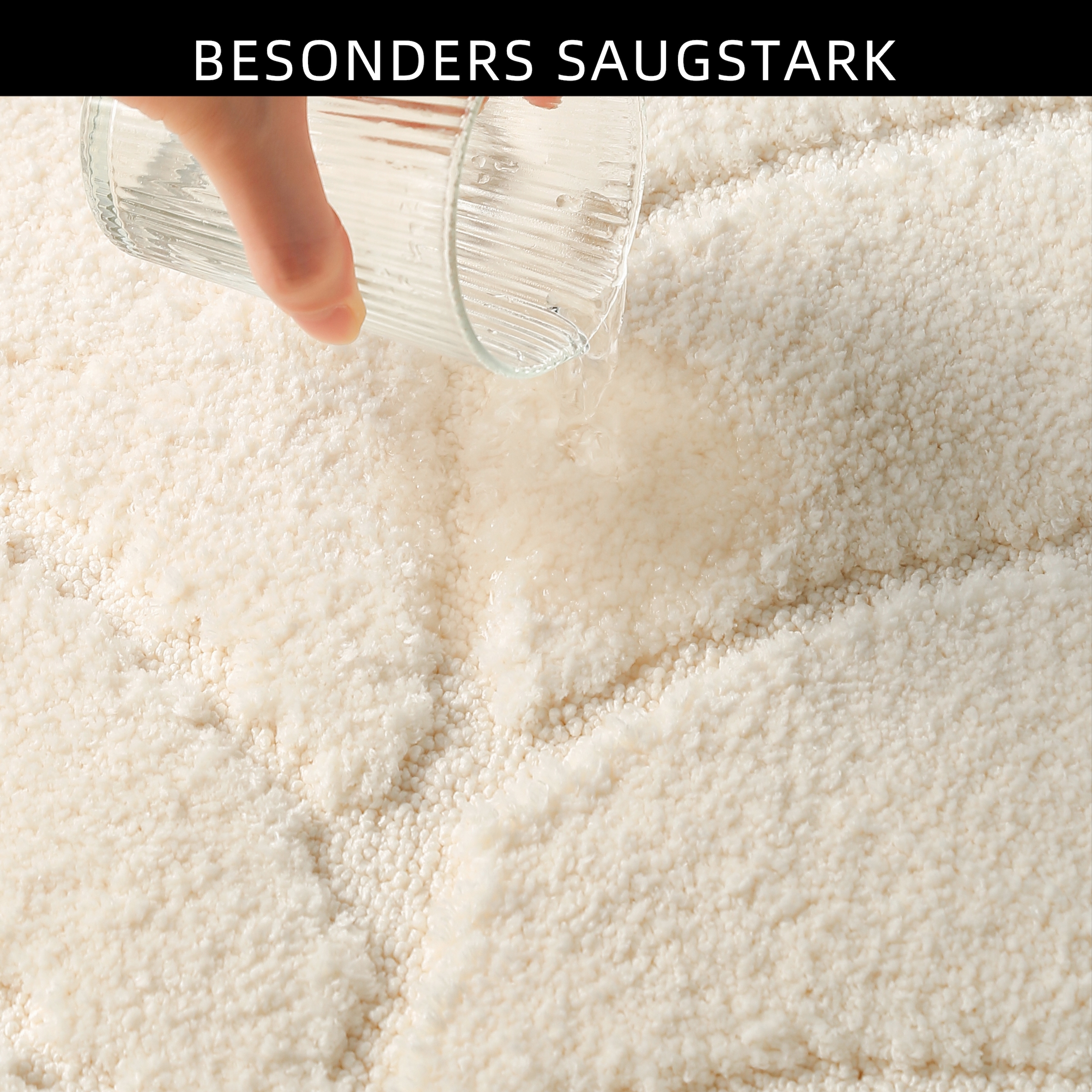 my home Badematte »Epense, Badvorleger, Badezimmer Teppich, Duschvorleger«, fussbodenheizungsgeeignet-schnell trocknend, Badteppich, Uni Farben, Blätter, Hoch-Tief Effekt