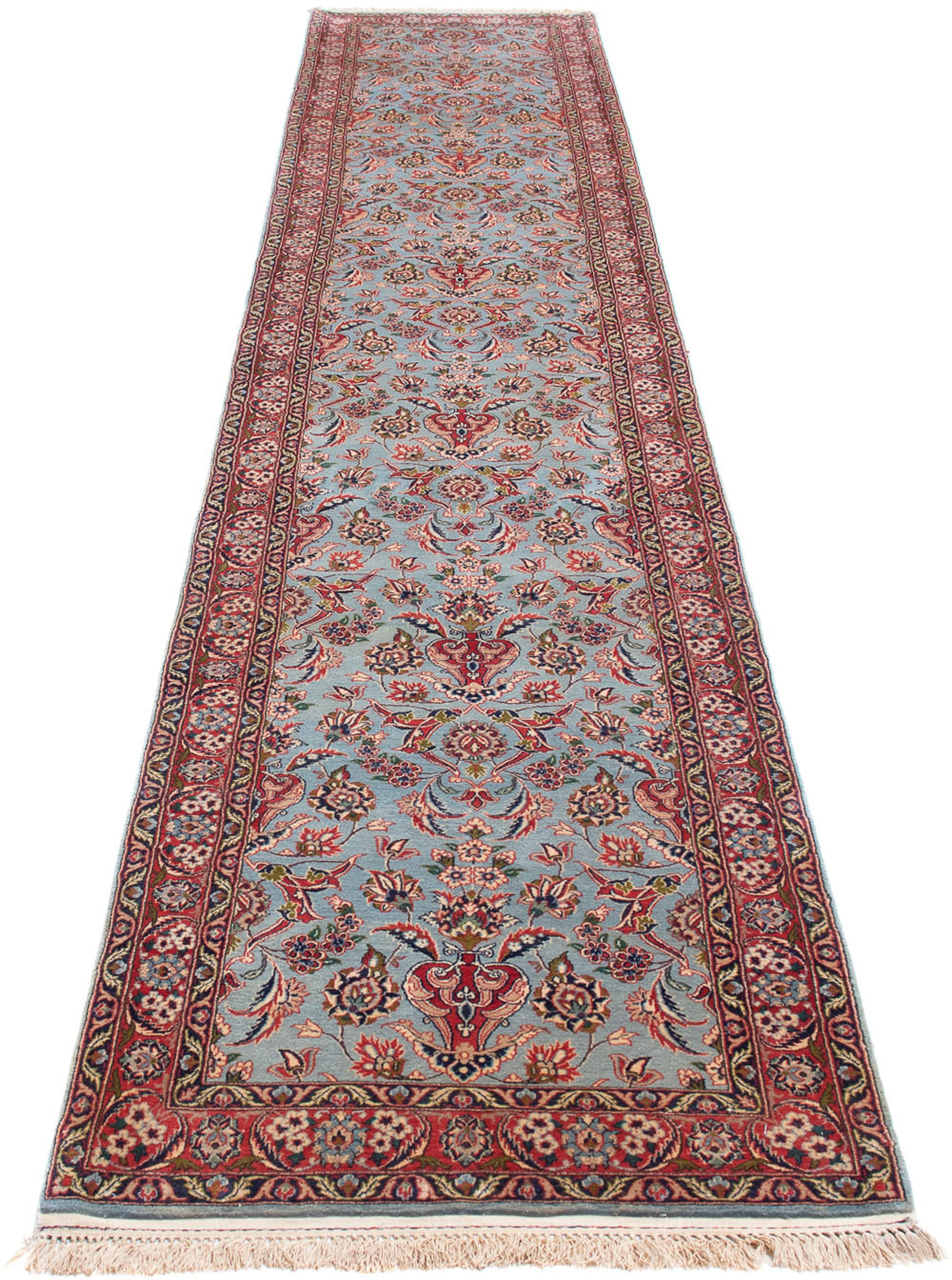 Image of morgenland Orientteppich »Perser - Isfahan - Premium - 415 x 77 cm - mehrfarbig«, rechteckig, 6 mm Höhe, Wohnzimmer, Handgeknüpft, Einzelstück mit Zertifikat bei Ackermann Versand Schweiz