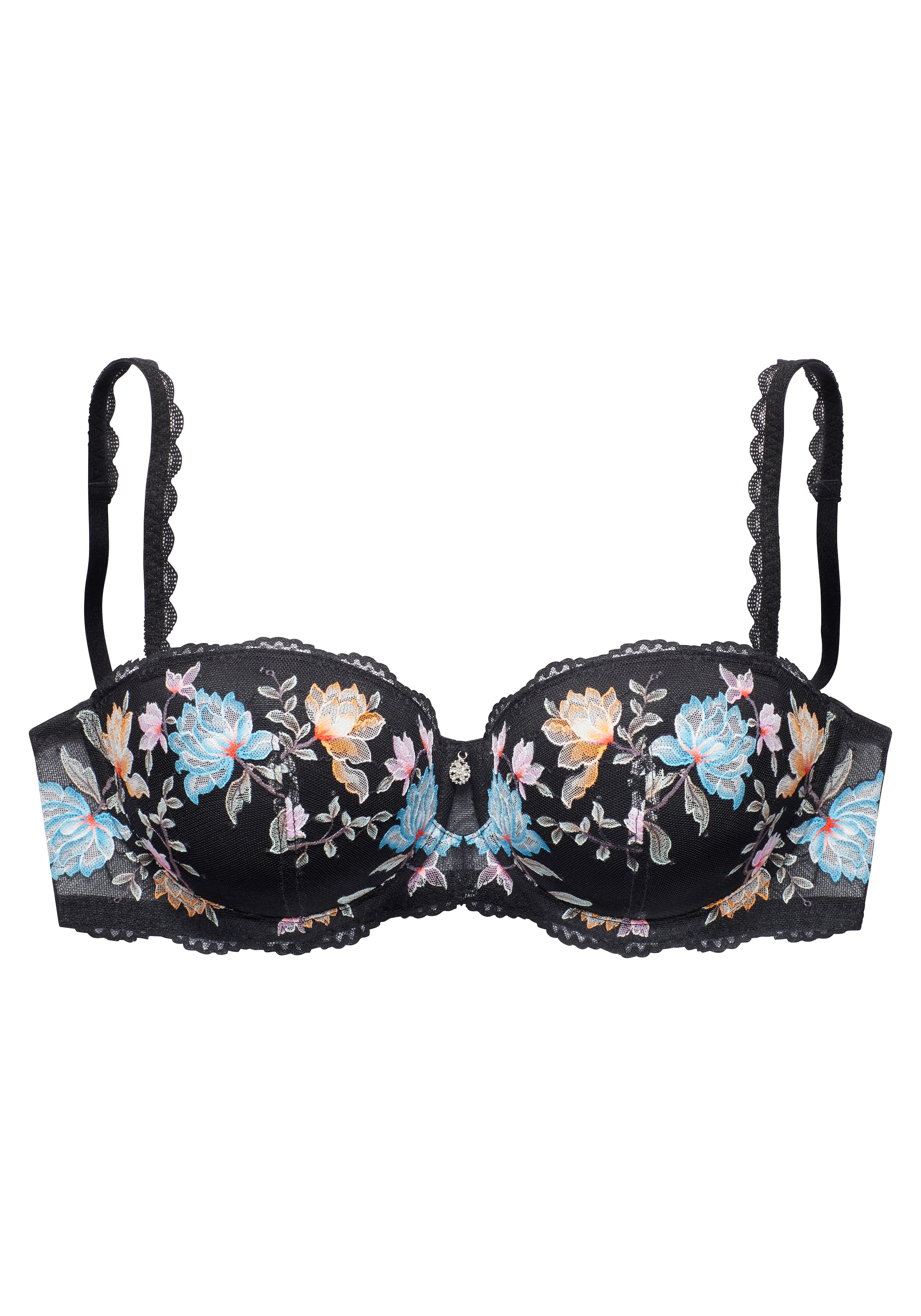 Vivance Balconette-BH mit Bügel & Push-up-Kissen, mit schöner, floraler Spitze, sexy Dessous