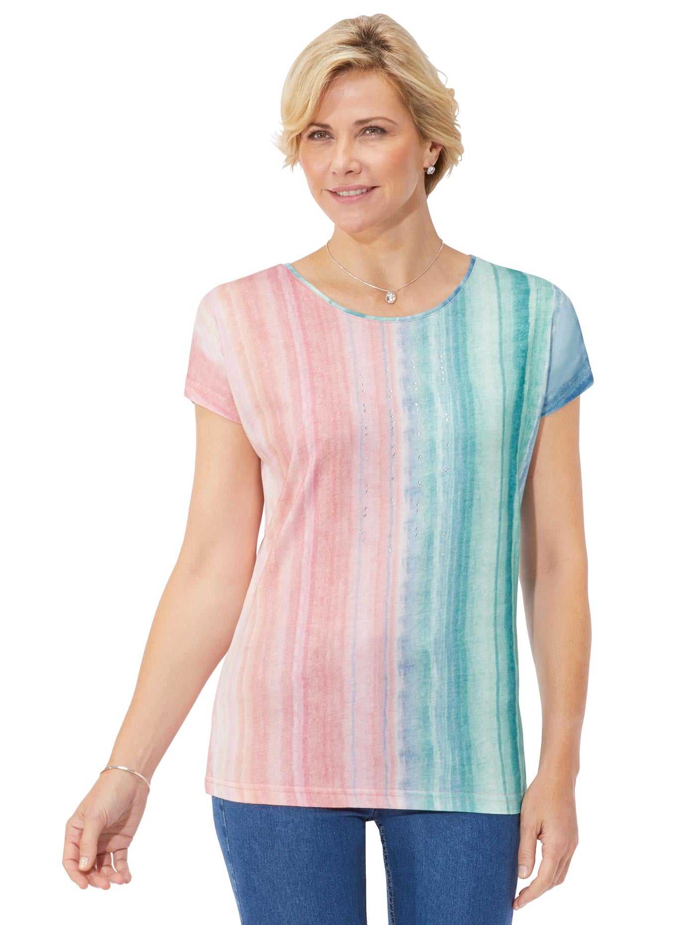 Shirt mit Zier-Steinchen vorne