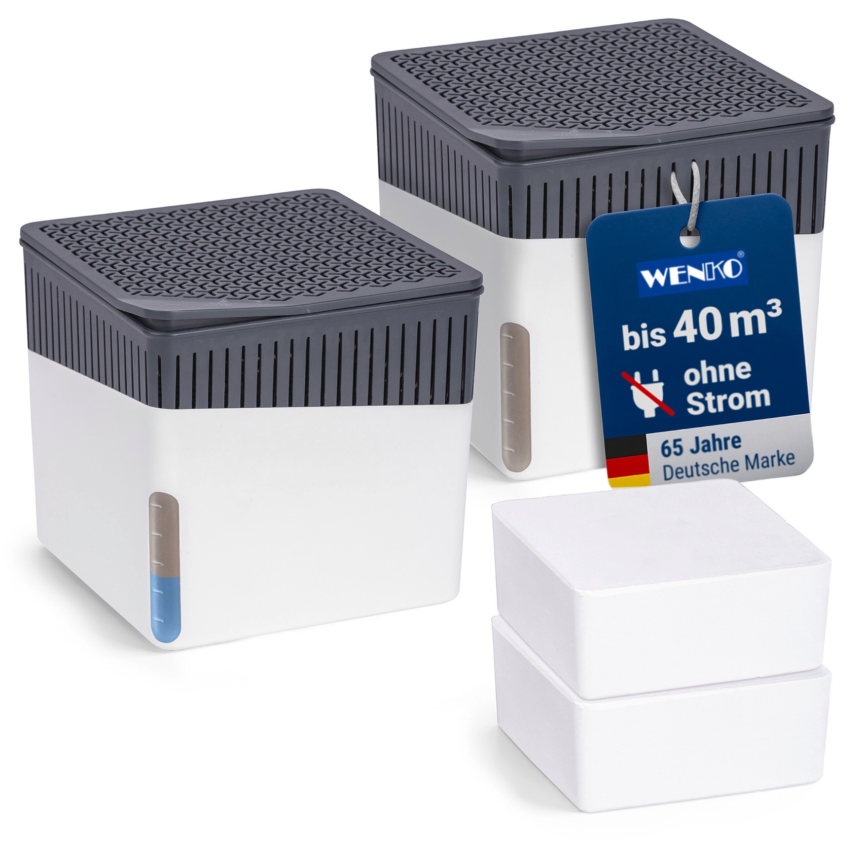 WENKO Déshumidificateur d'air »Cube« für 40 m³ Räume 2 x 500 g