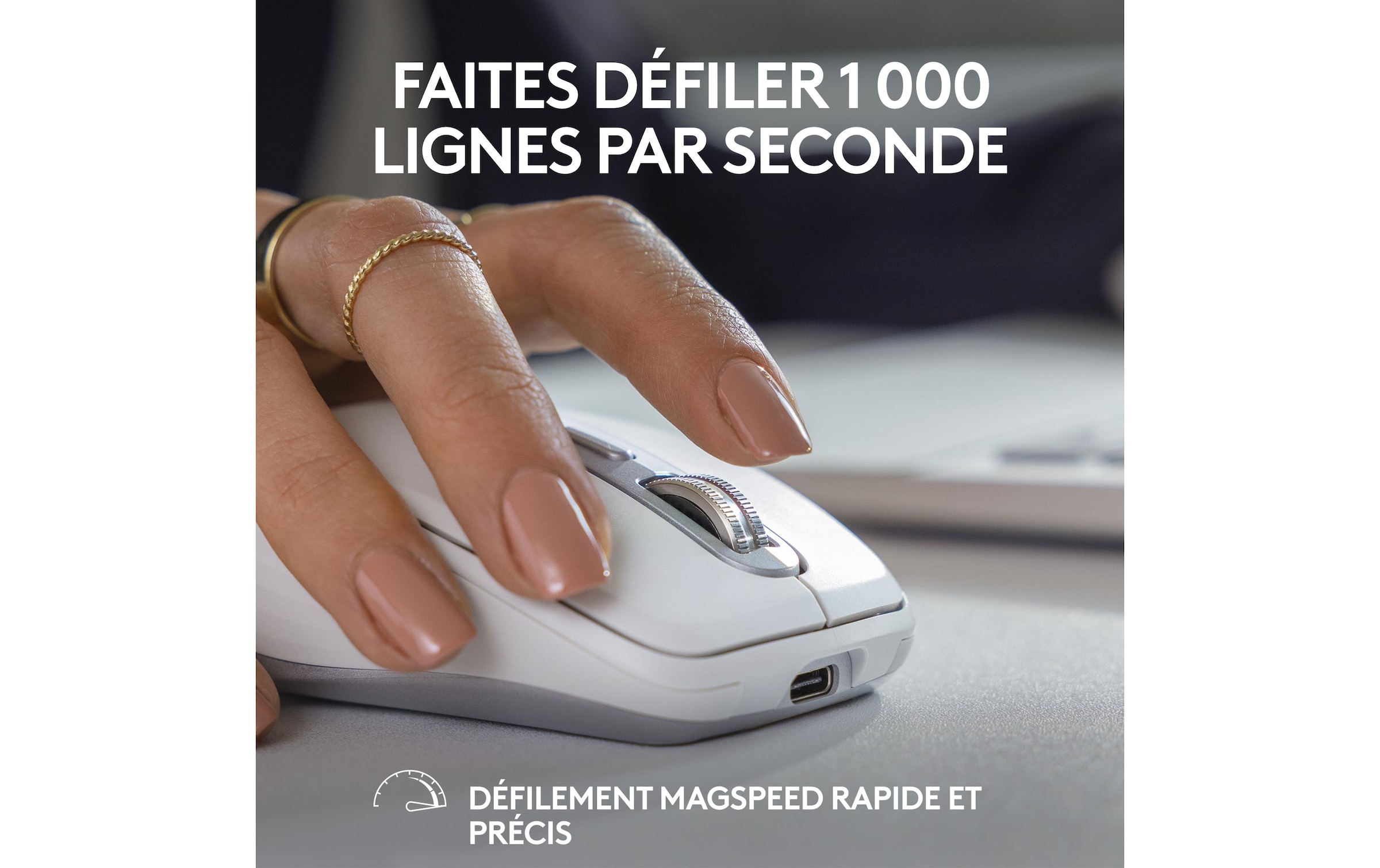 Logitech Maus »Maus MX Anywhere 3s Pale Grey«, kabellos