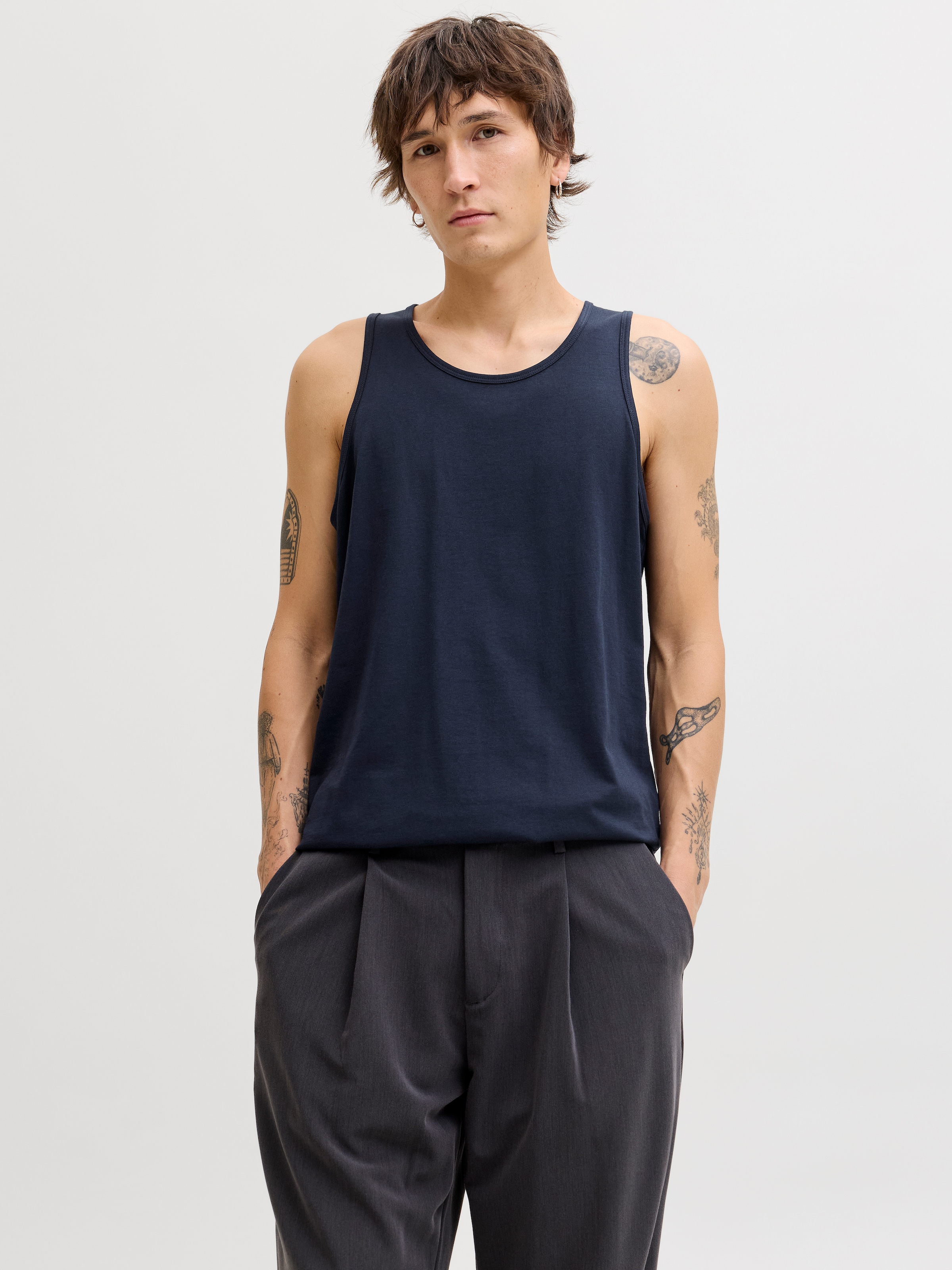 Jack & Jones Muscleshirt »JJEORGANIC BASIC TANKTOP NOOS« Baumwolle, Rundhalsausschnitt