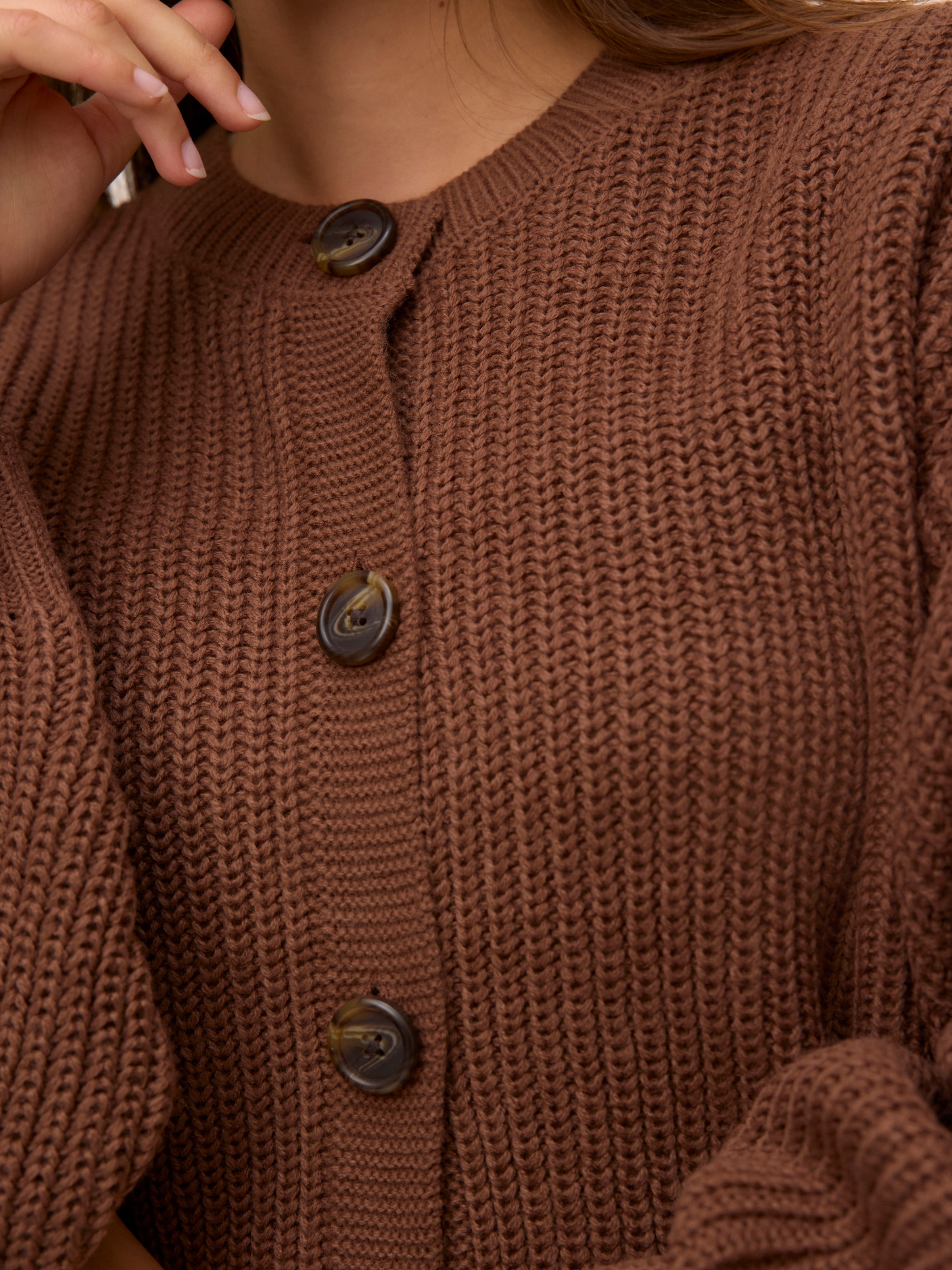 Vero Moda Strickjacke »VMLEA LS O-NECK CARDIGAN NOOS« Kunstfaser, loose fit