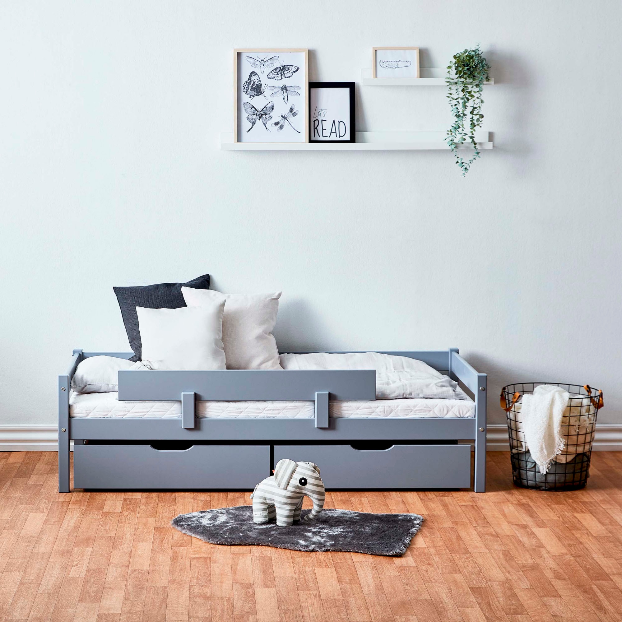 Home affaire Jugendbett »ECO One« Kinderbett mit Rausfallschutz, mit 2 Schubkästen