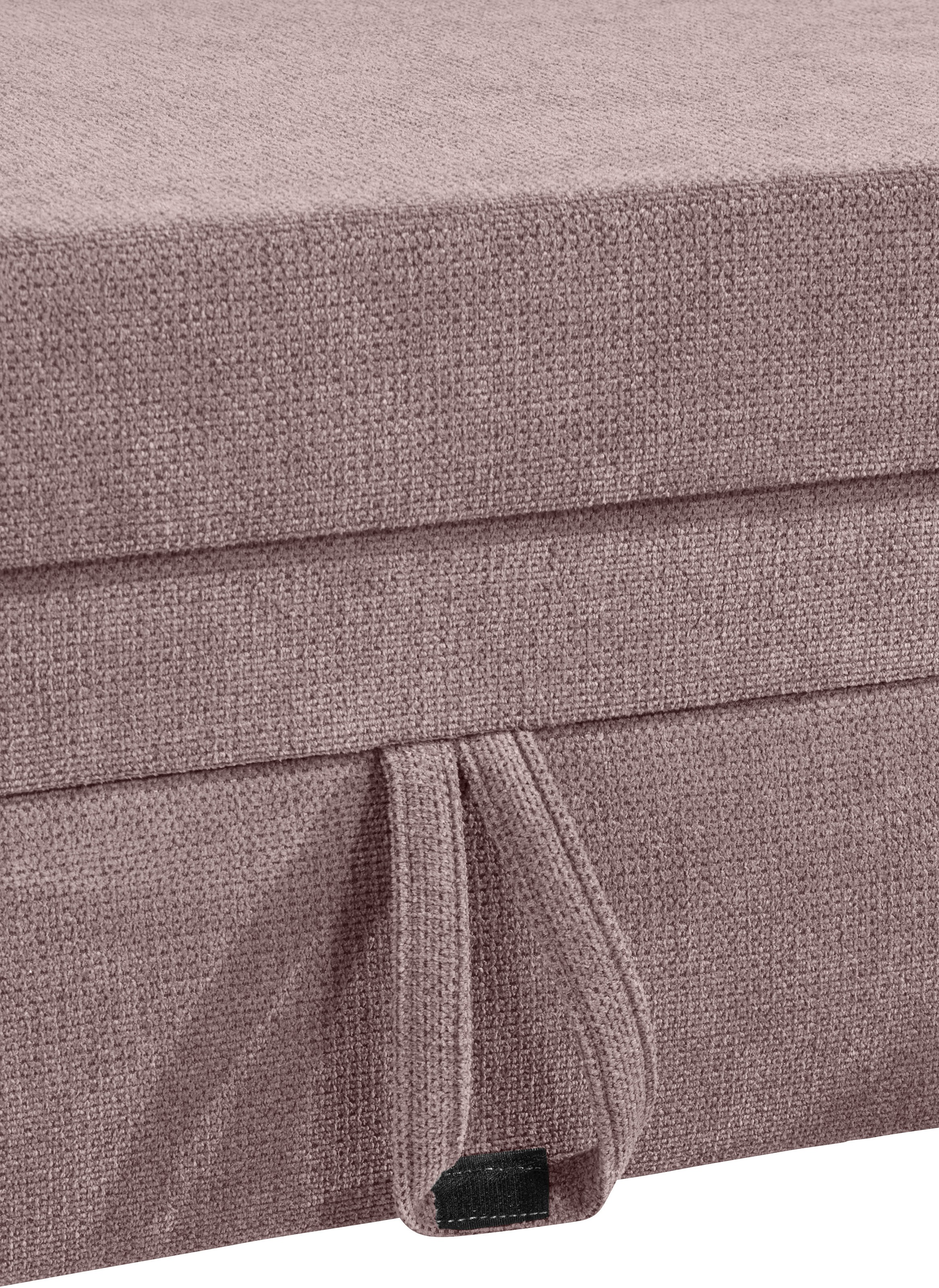 Places of Style Ecksofa »Lolland L-Form«, Wahlweise mit Bettfunktion und Stauraum, auch mit abwischbarem Bezug