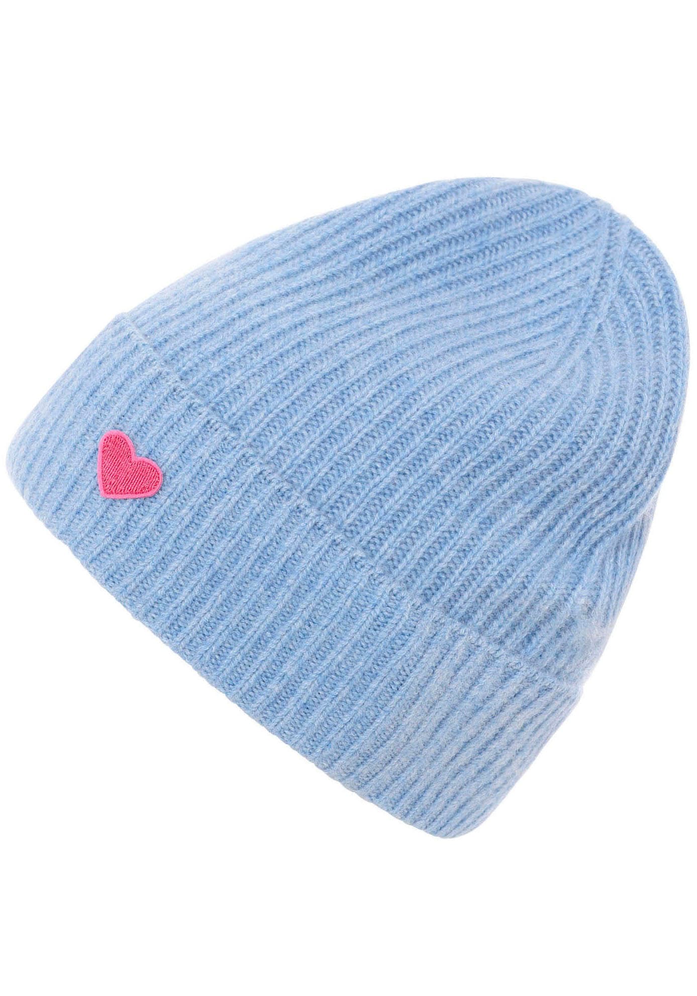 Beanie »Beanie mit Herz Aufnäher«, (Packung), mit herzförmigem Detail