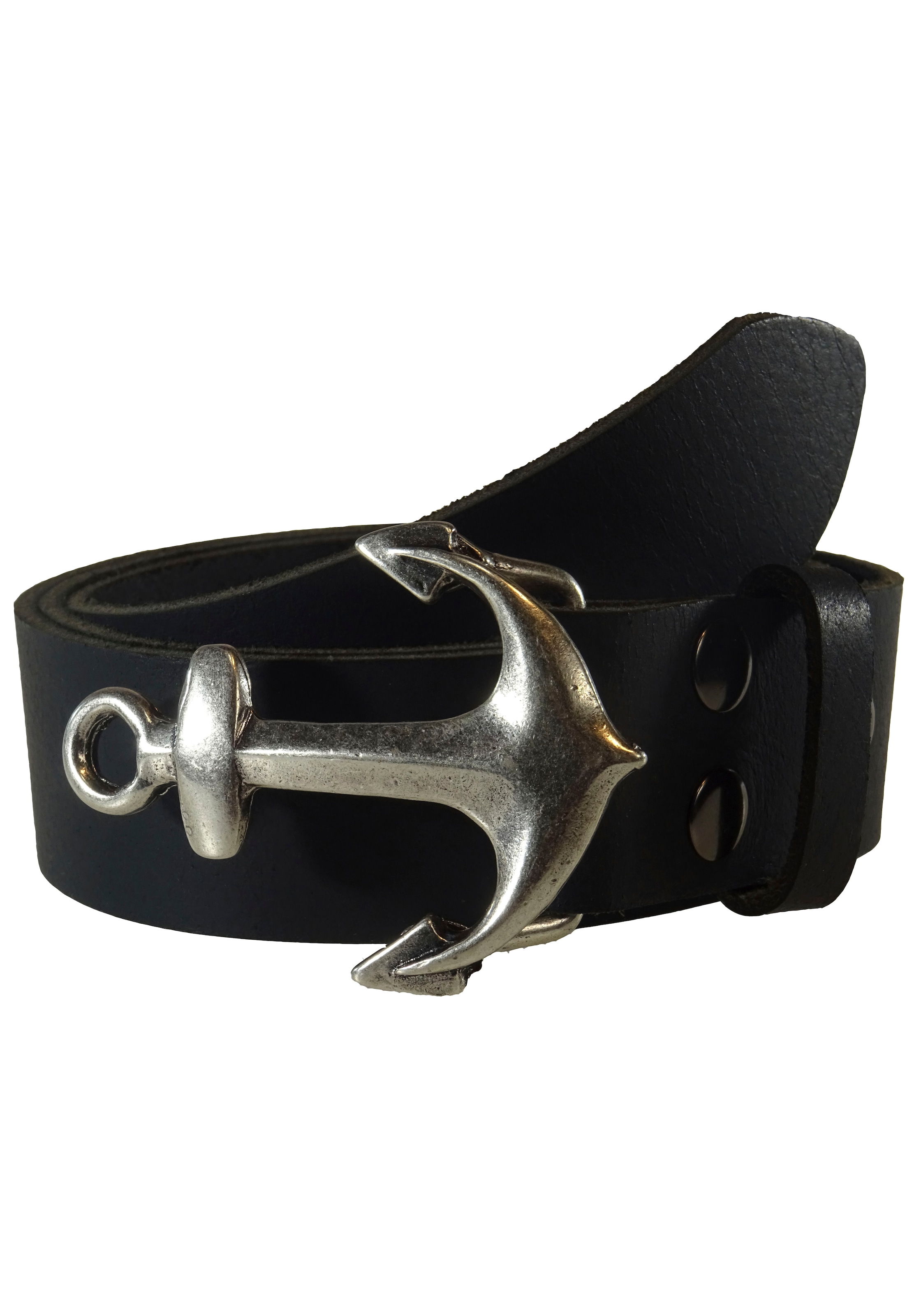 Image of Rettungsring Gürtel Ledergürtel mit austauschbarer Schliesse "Anker SO19", 4cm