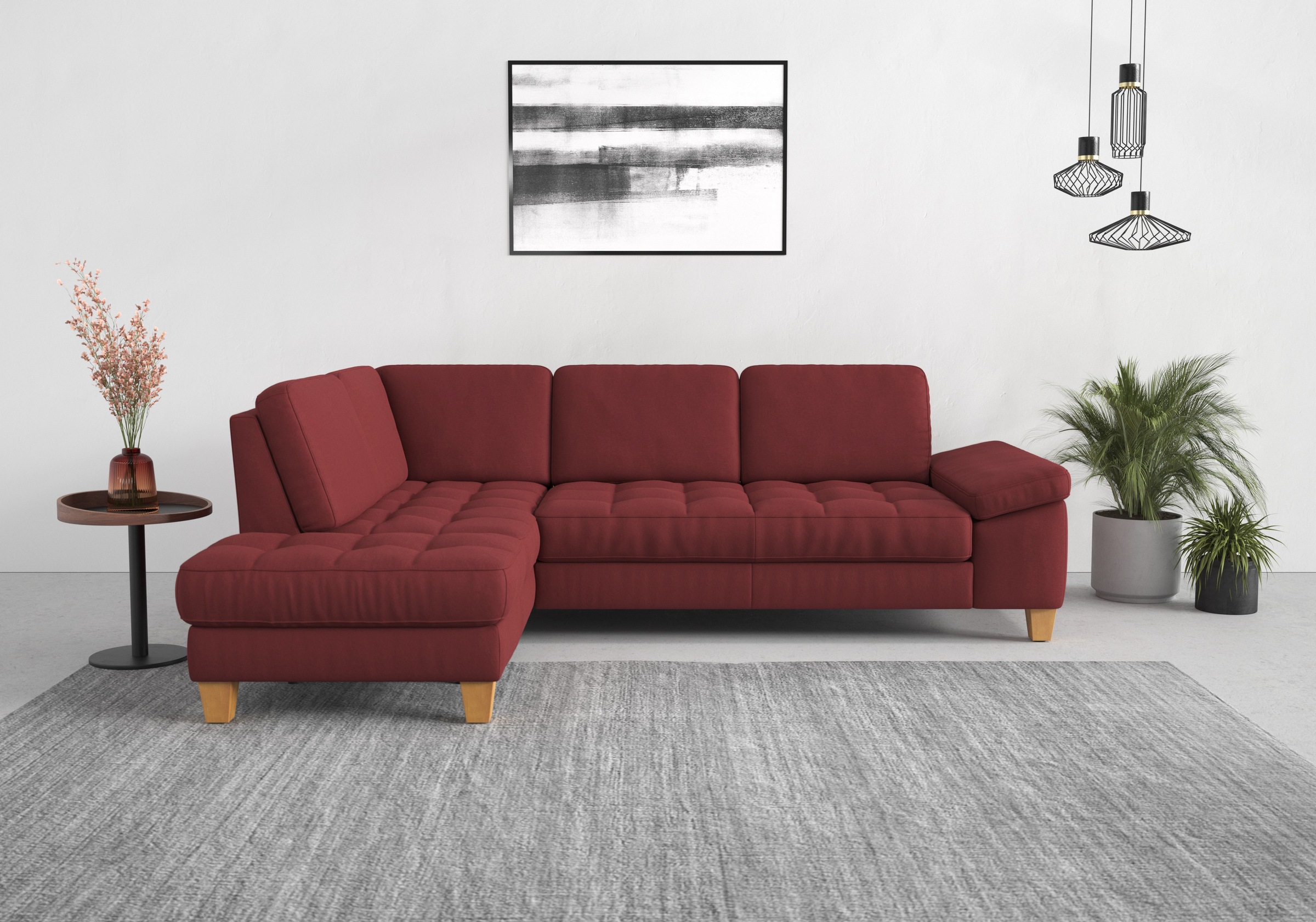 sit&more Ecksofa »Westham L-Form« mit Ottomane, mit oder ohne Schlaffunktion, Bettkasten, Verstellung