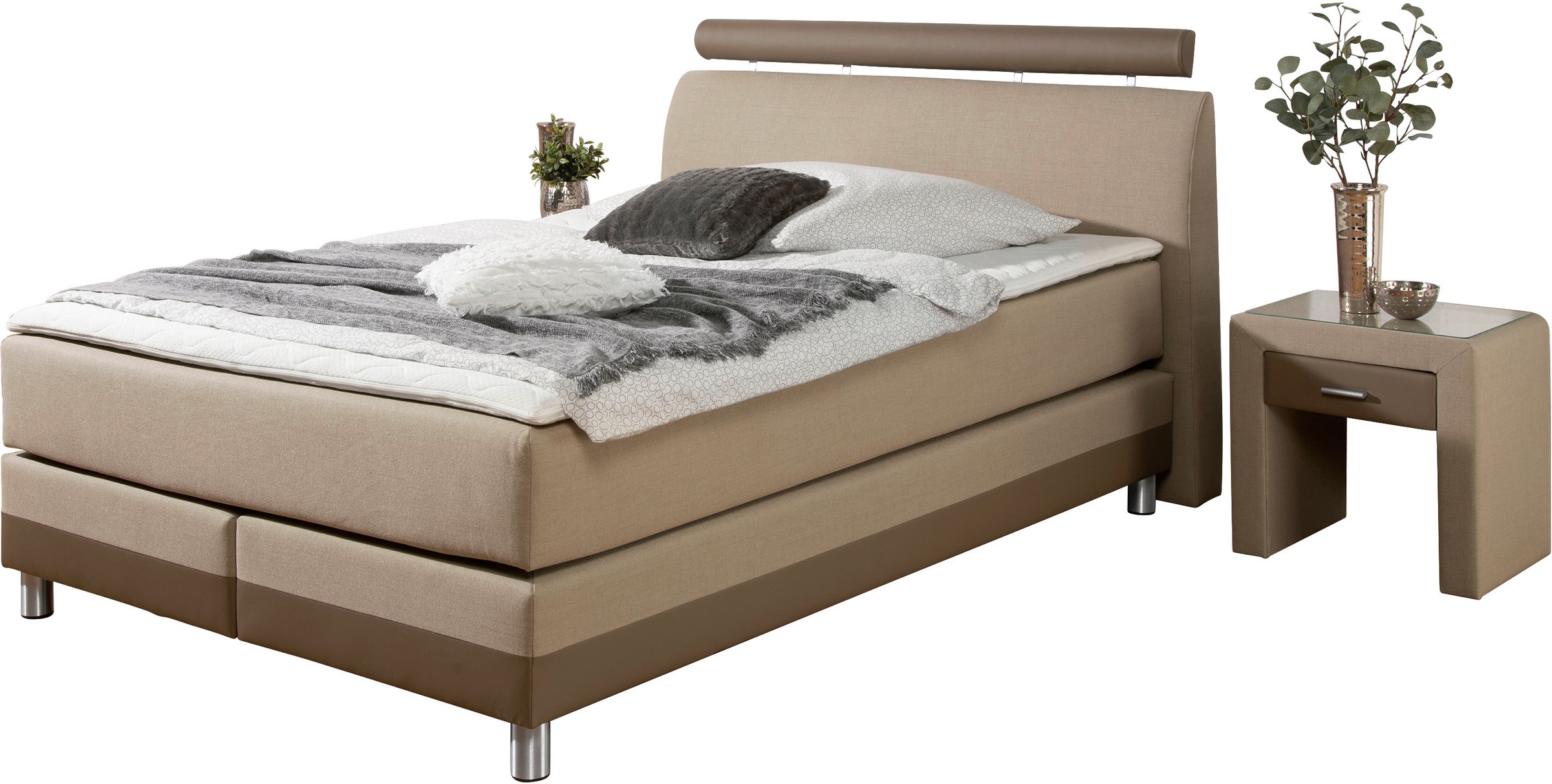 Home affaire Boxspringbett »Rocklin« in H2, H3 oder H4 erhältlich