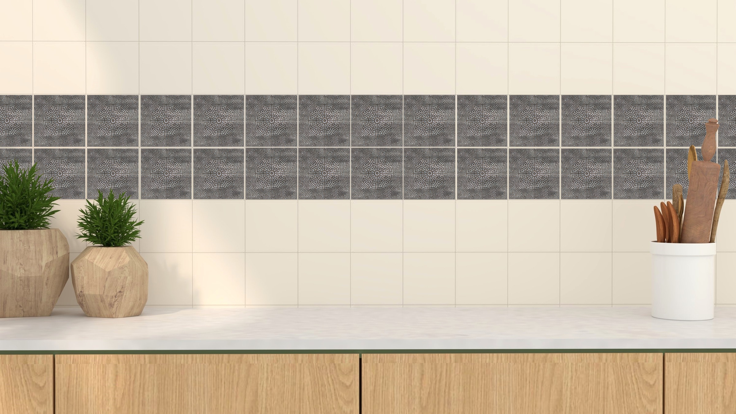 queence Autocollants pour carrelage »Muster« Stickerfliesen, selbstklebend, Sticker, 12er Set