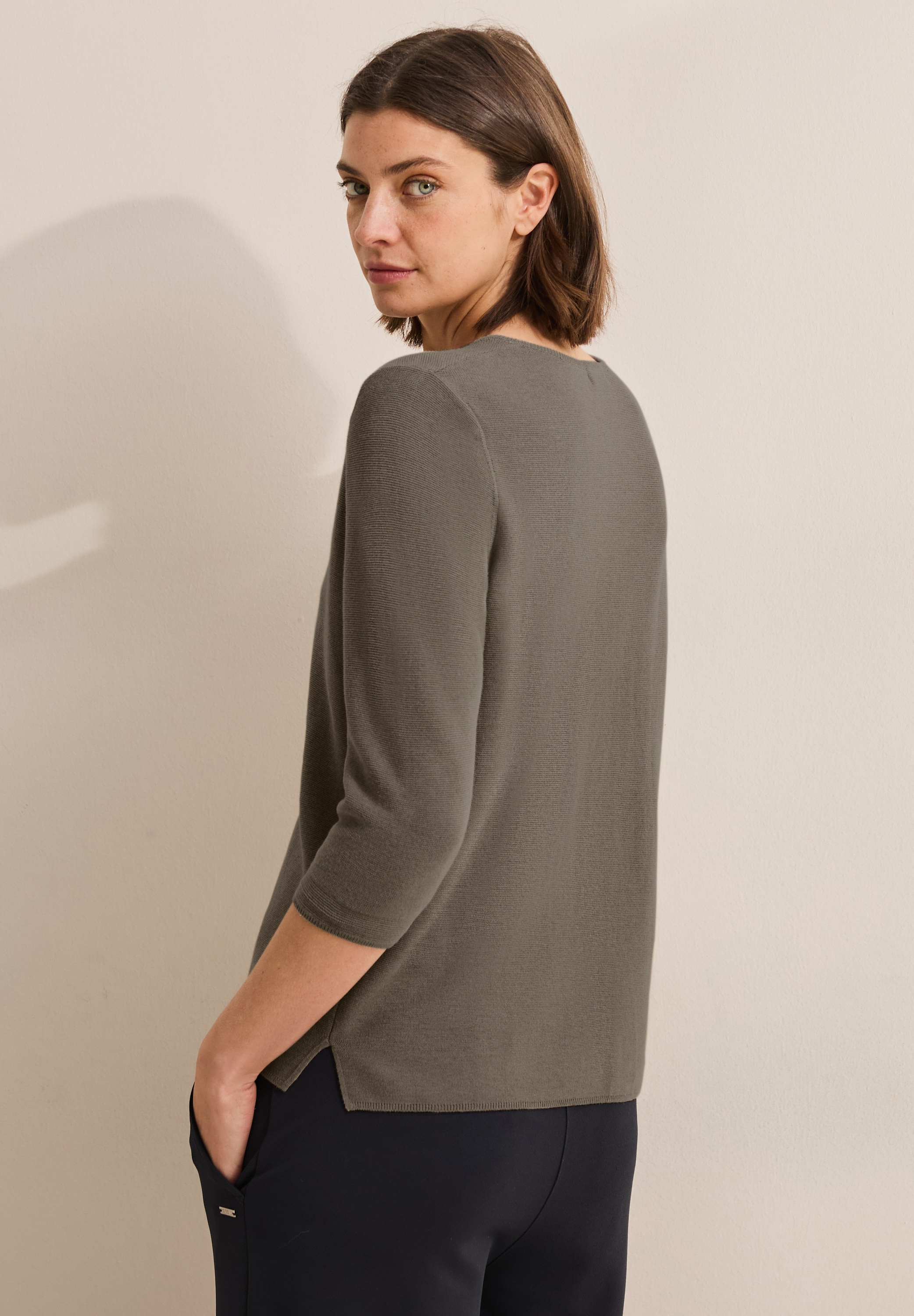 Cecil Strickpullover, mit 3/4-Arm und Rundhals