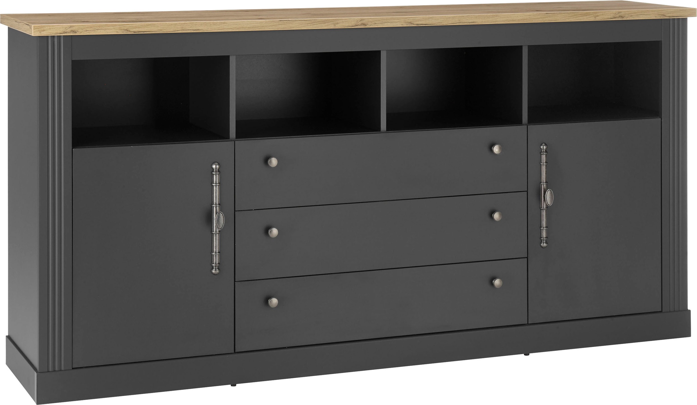 Image of GOODproduct Sideboard "Westminster, Schrank im Landhausstil, elegante Kommode" Metallgriffe, viel Stauraum, in 2 Farben erhältlich 193 cm breit