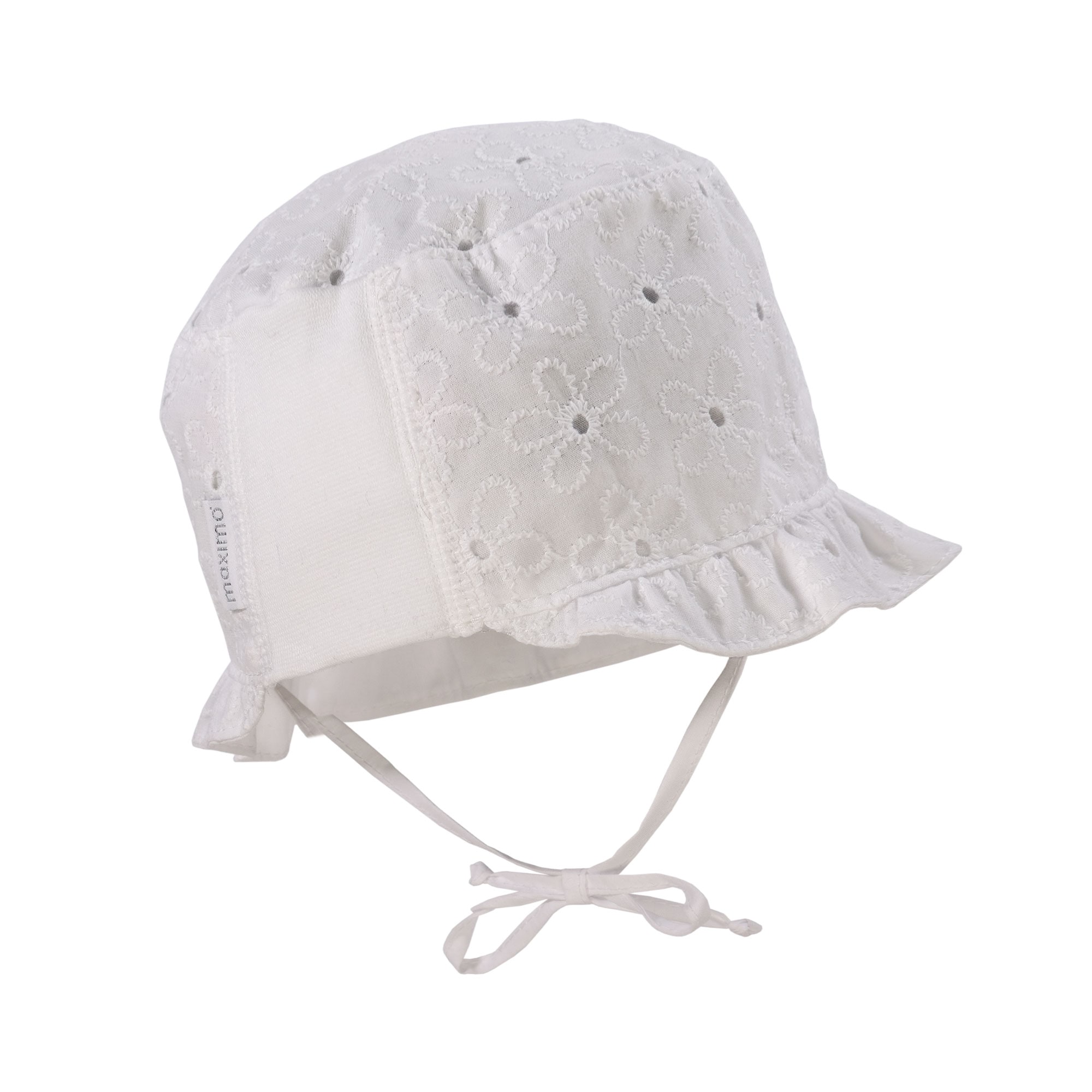 MAXIMO Fischerhut 1 Stk. Schneeweiss, Blütenstickerei, Sommerhut, Baby-Girl, Festiv