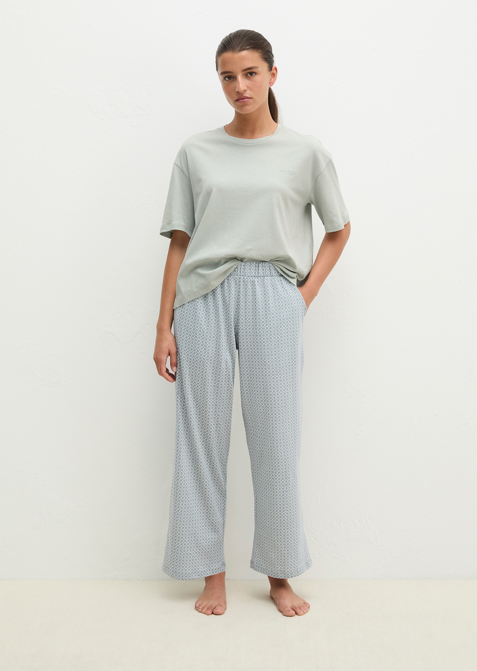 Image of Marc OPolo Pyjama "Mix & Match Cotton" aus Baumwoll-Jersey, mit geometrischen Prints, für Erwachsene