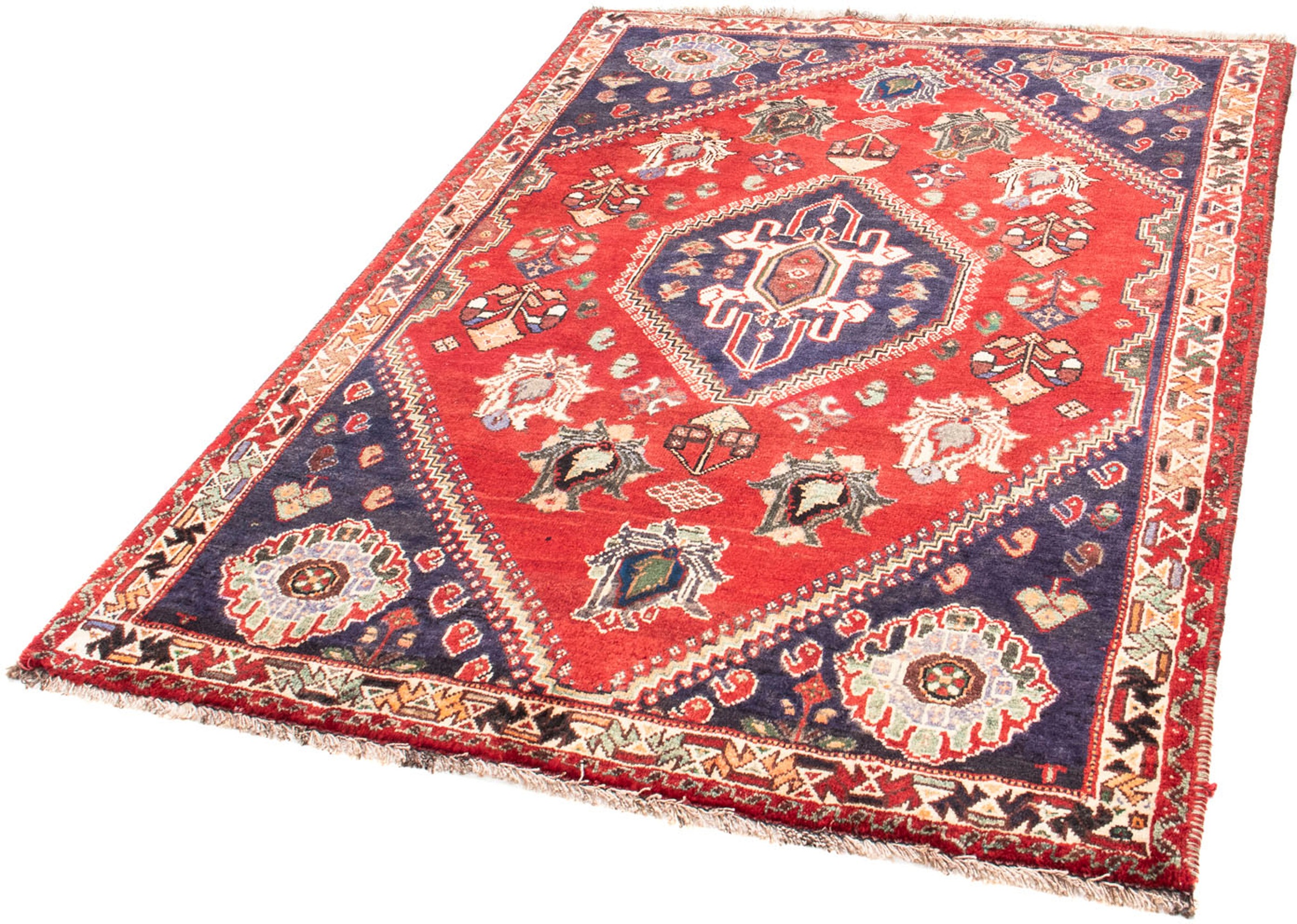 Image of morgenland Orientteppich »Perser - Nomadic - 160 x 116 cm - dunkelrot«, rechteckig, 10 mm Höhe, Wohnzimmer, Handgeknüpft, Einzelstück mit Zertifikat bei Ackermann Versand Schweiz