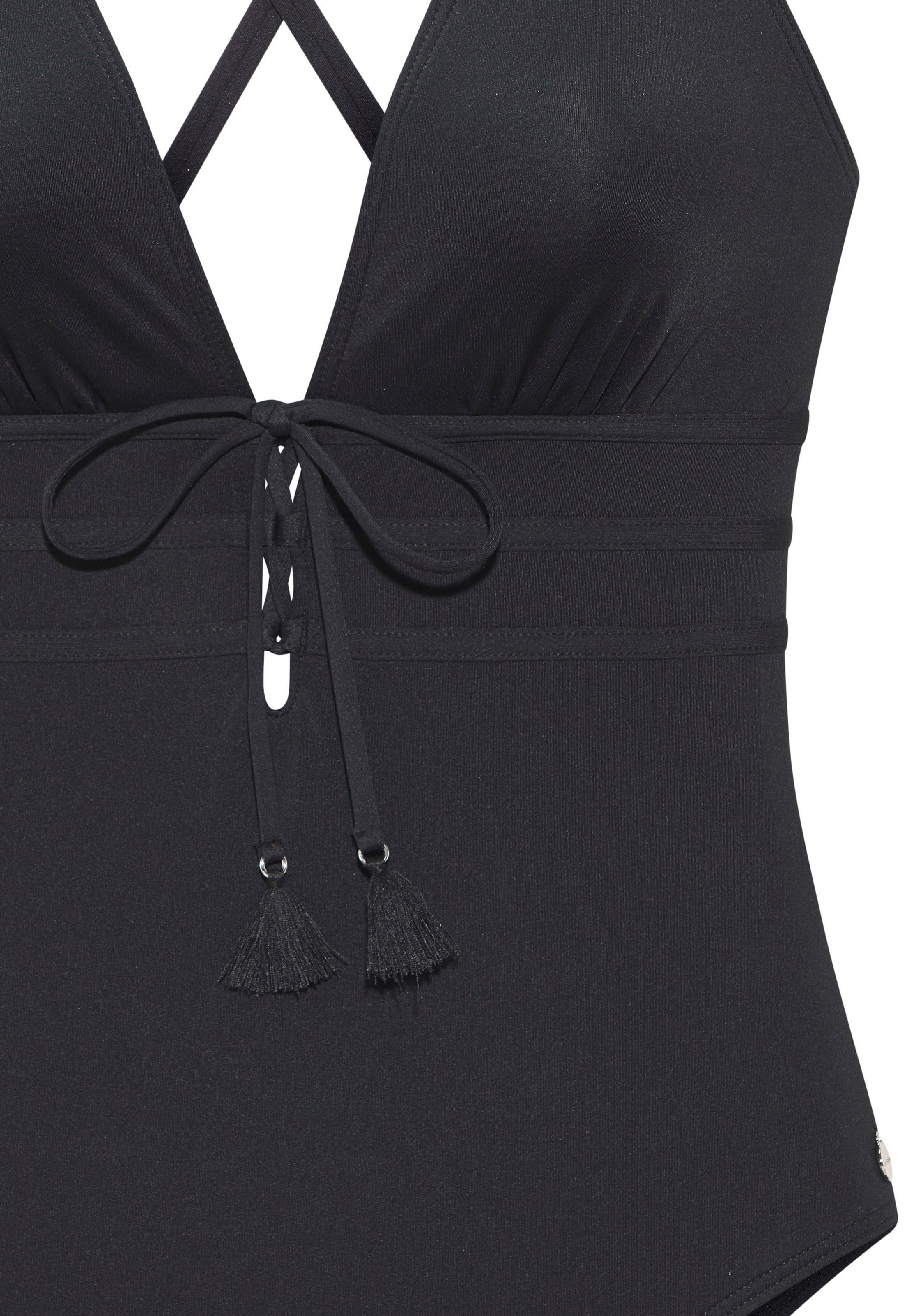 LASCANA Maillot de bain avec pompons décoratifs à la mode