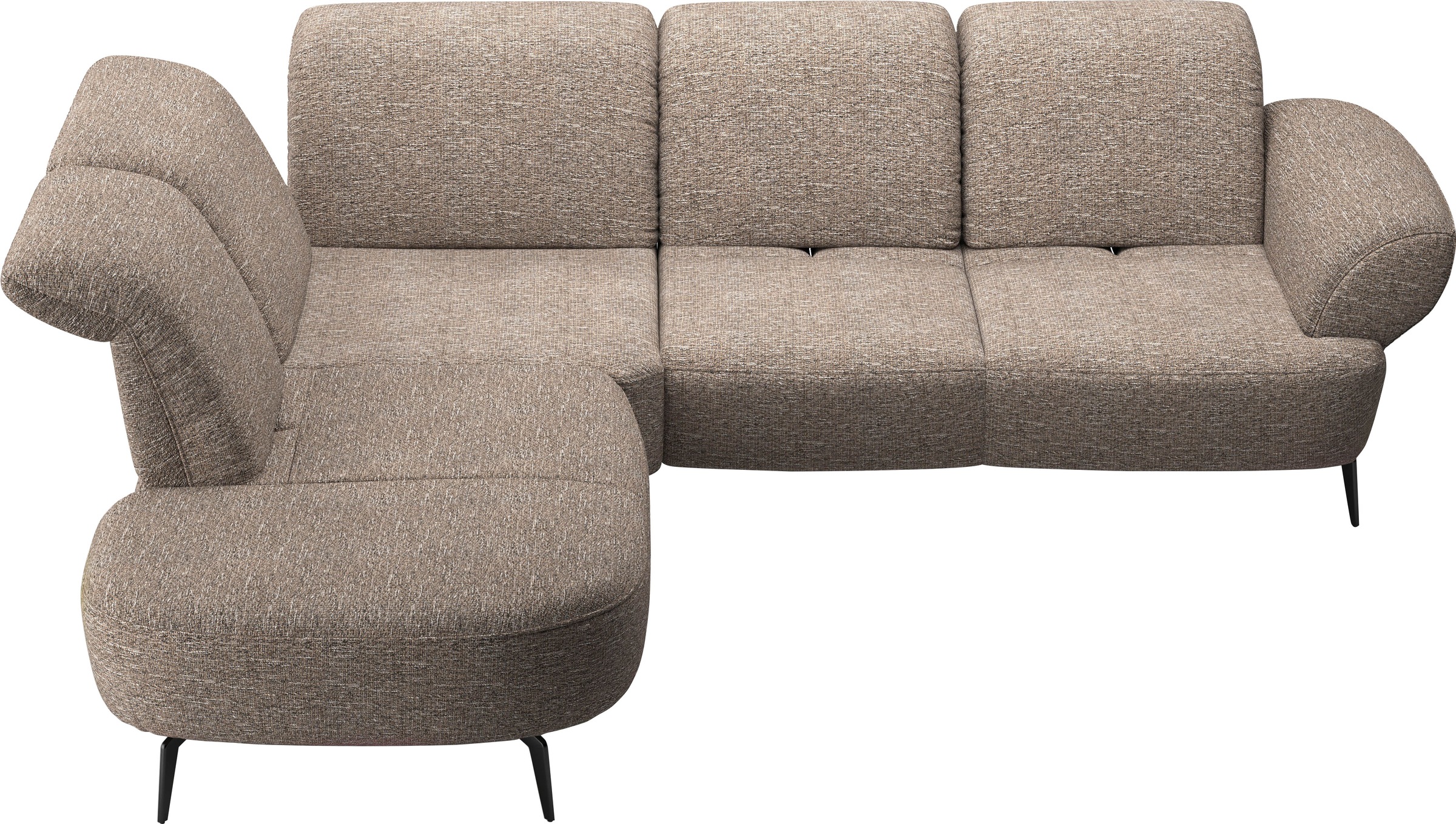 sit&more Ecksofa »Dance, L-Form, inkl. Sitztiefenverstellung«, inkl. Click&Seat, optional mit Kopfteilverstellung