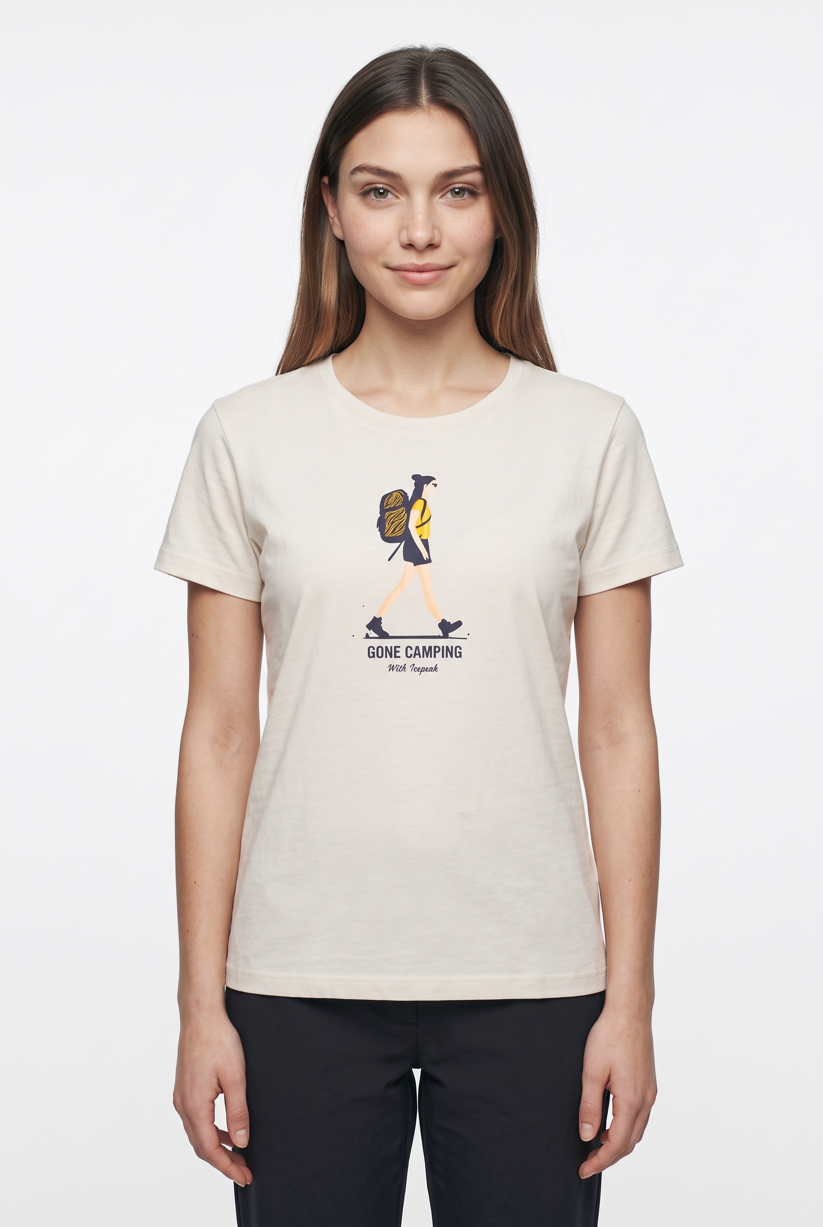 Image of Icepeak T-Shirt "D T-SHIRT MARICOPA" Kurzarm, mit Rundhalsausschnitt, aus Baumwolle