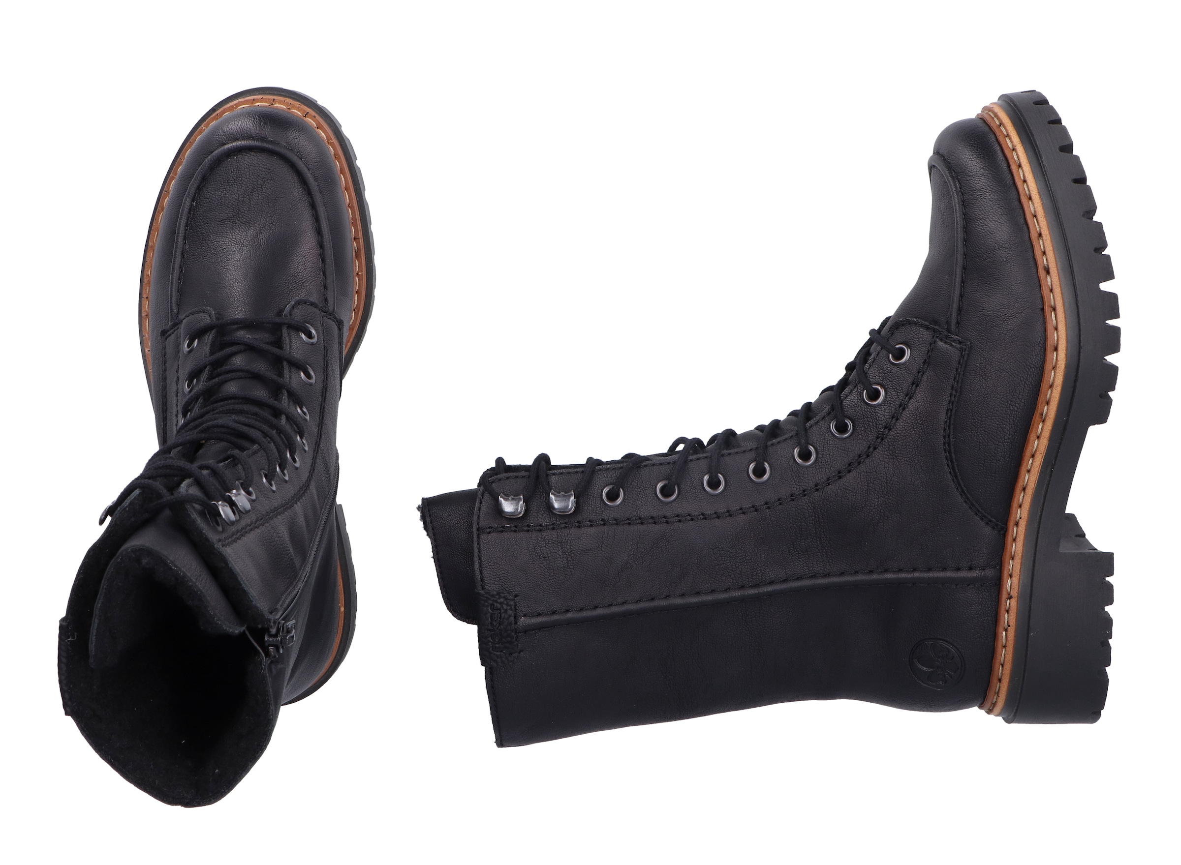 Rieker Bottes d'hiver  , talon bloc, bottine à lacets, boots à lacets avec doublure chaude