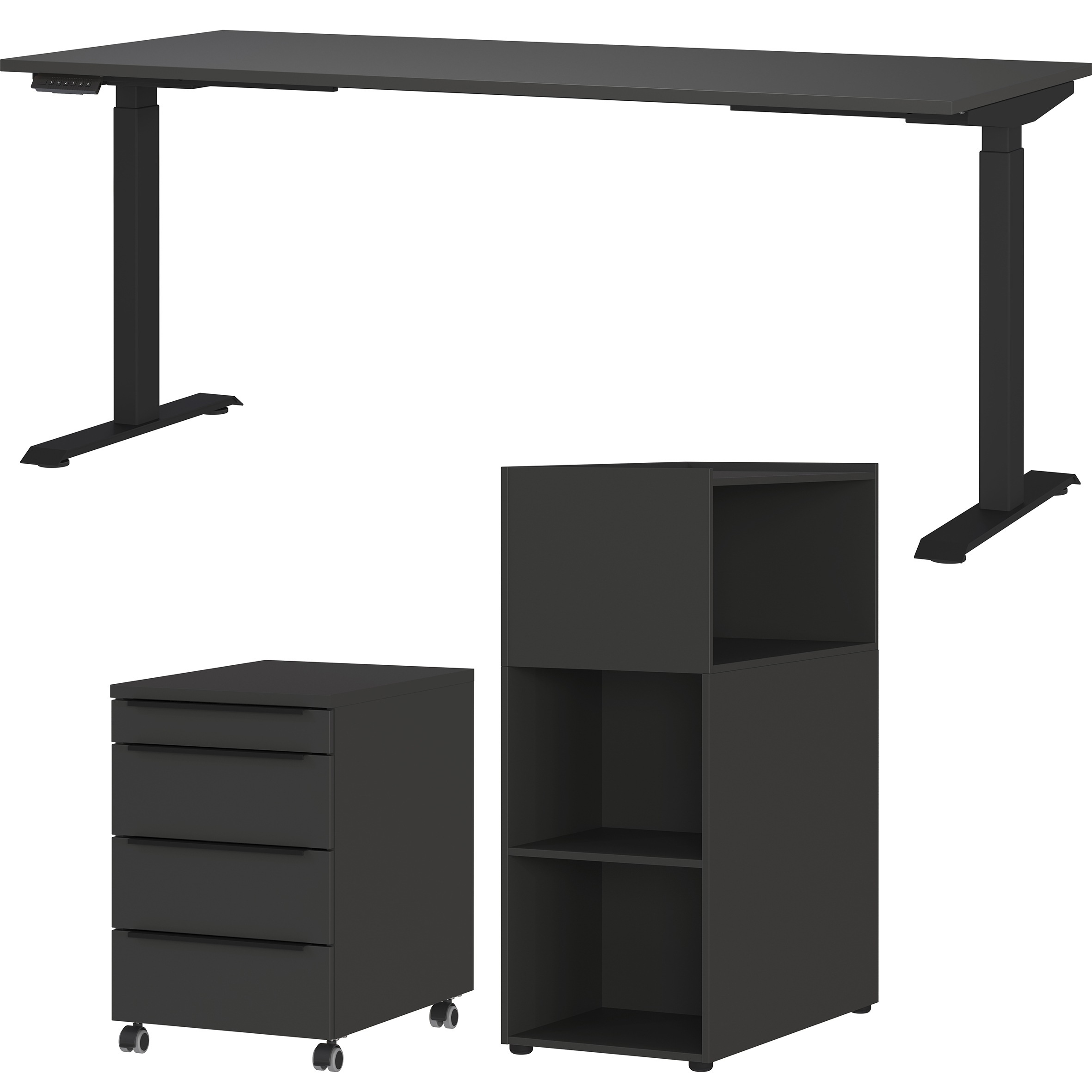 GERMANIA Büromöbel-Set »Mailand« 3 Stk. tlg. inkl. Schreibtisch, Rollcontainer und Raumteiler