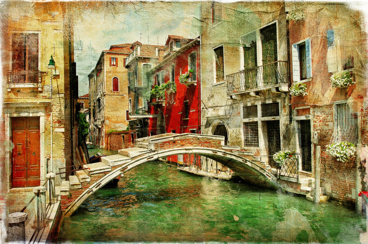 Image of Papermoon Fototapete »Venedig Gemälde«, Vliestapete, hochwertiger Digitaldruck, inklusive Kleister bei Ackermann Versand Schweiz